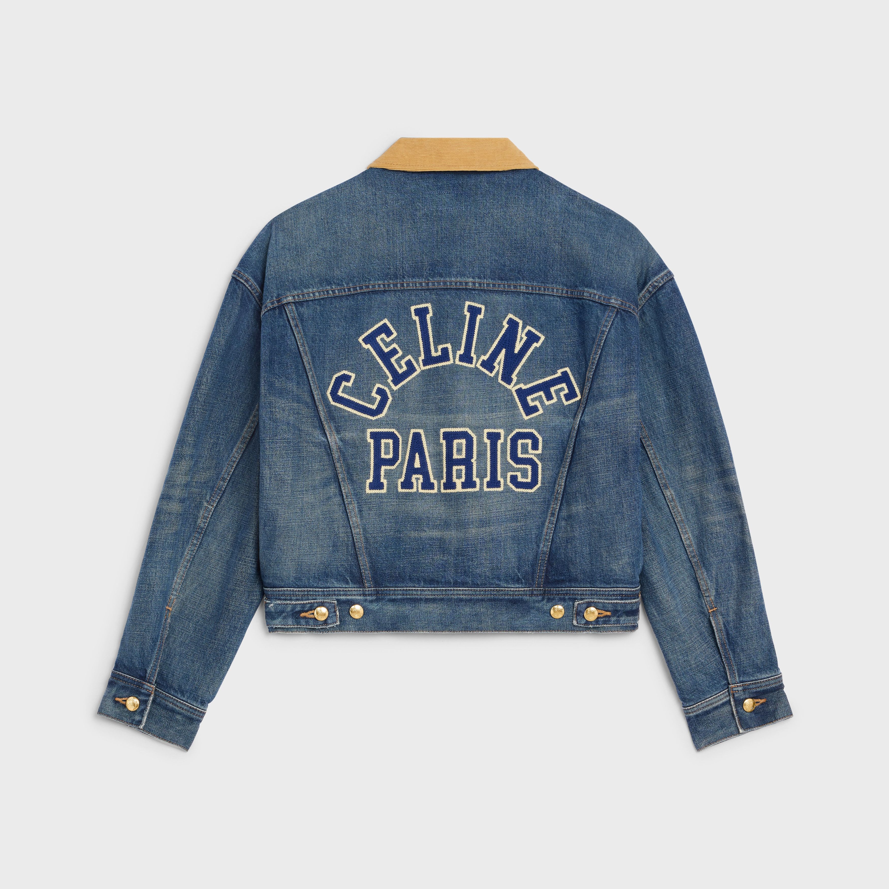 Celine o1bcso1str0925 2Q493365M Trucker Jacket in Dark Blue Size M / US 6-8 / IT 42-44 - 1 Thumbnail