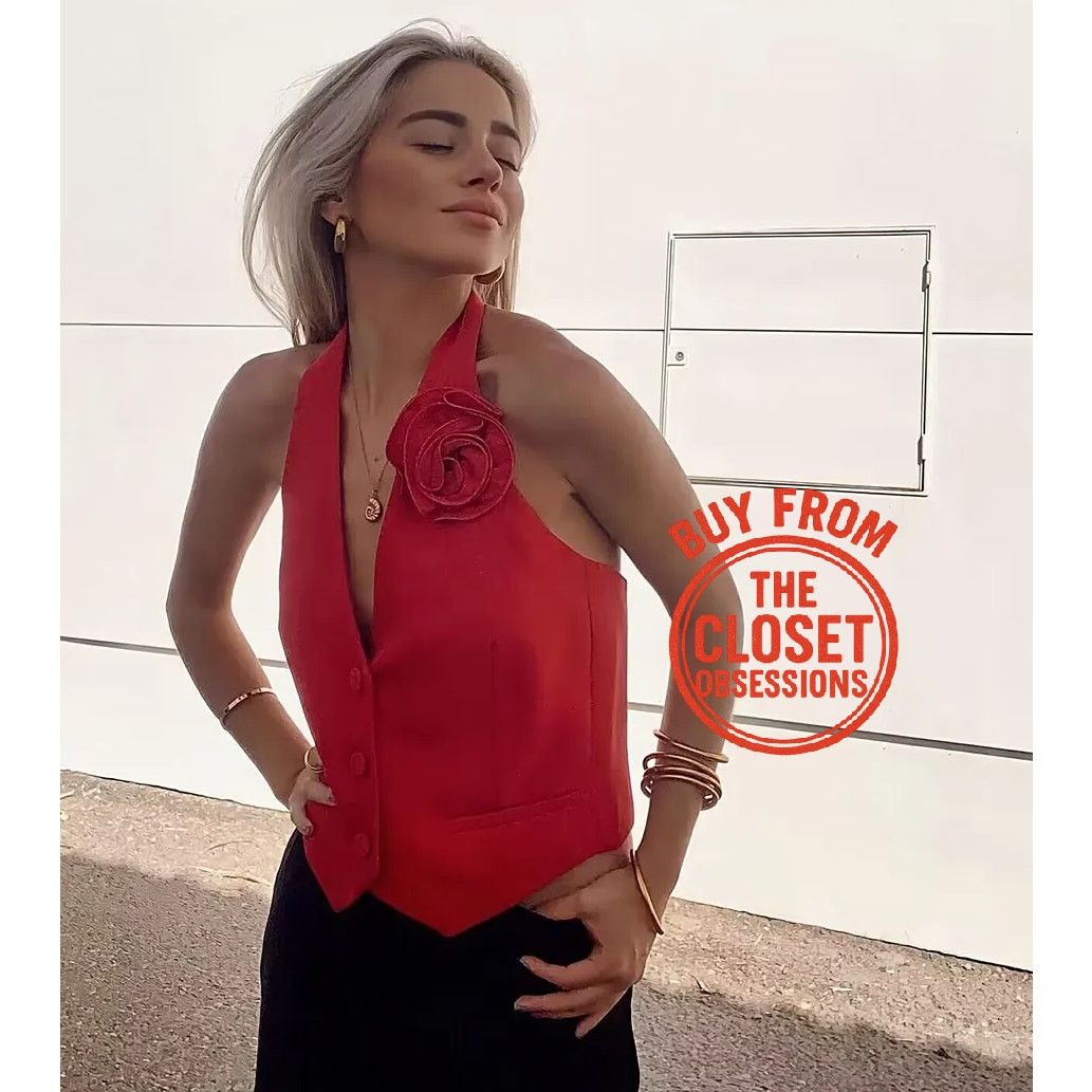 Mango RARE!!! MANGO BLOGGER FAVE!!! Halter Neck Vest NWT Size M / US 6-8 / IT 42-44 - 9 Thumbnail