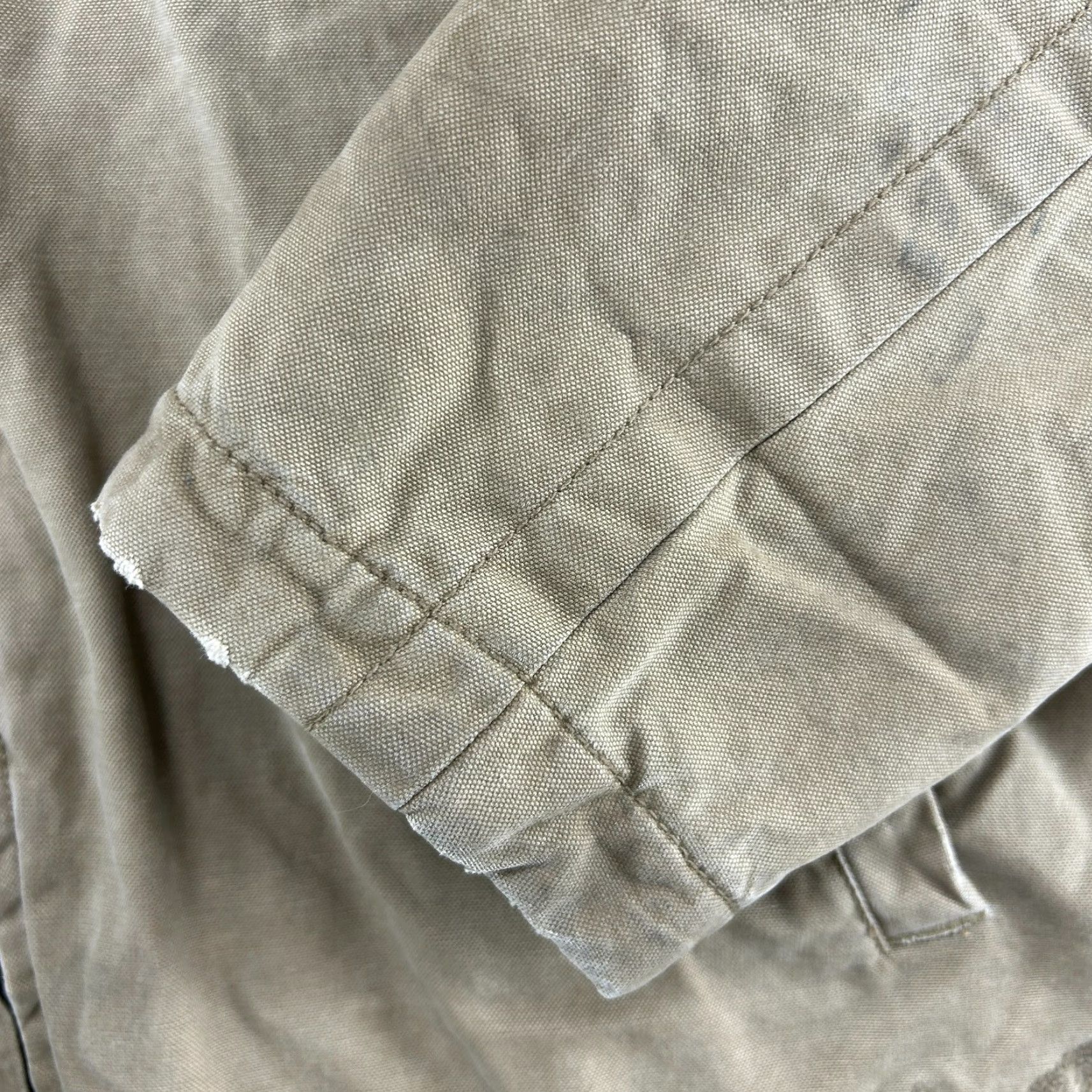 American Eagle Outfitters VINTAGE American Eagle Outfitters Jacket Mens XL Beige Cotton Parka Lined Fleece Grunge Workwear Size US XL / EU 56 / 4 - 6 Thumbnail