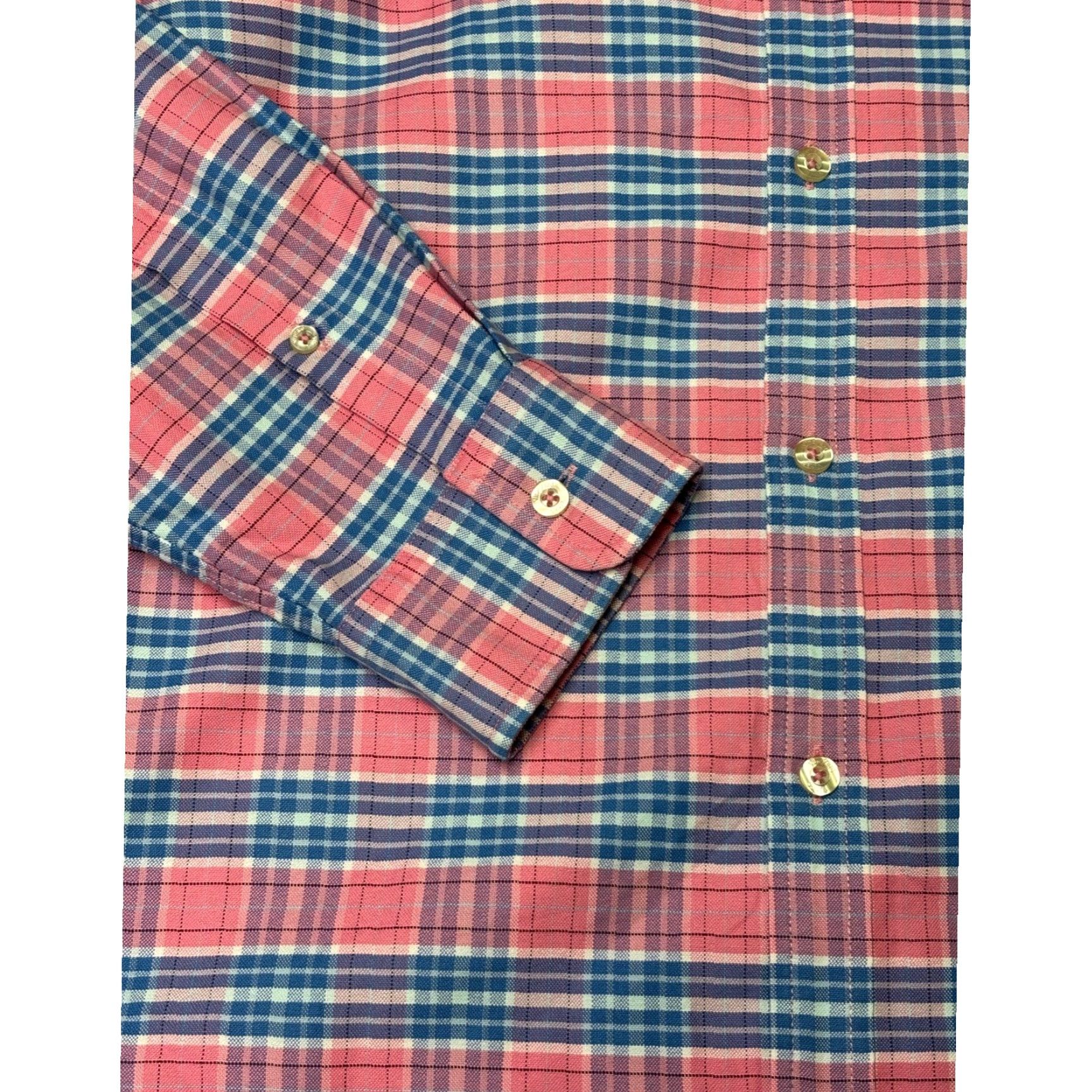 Vineyard Vines Vineyard Vines Slim Fit Shirt Mens Large Plaid Button-Down Long Sleeve Whale Logo Cotton Blend Spandex Size US L / EU 52-54 / 3 - 3 Thumbnail