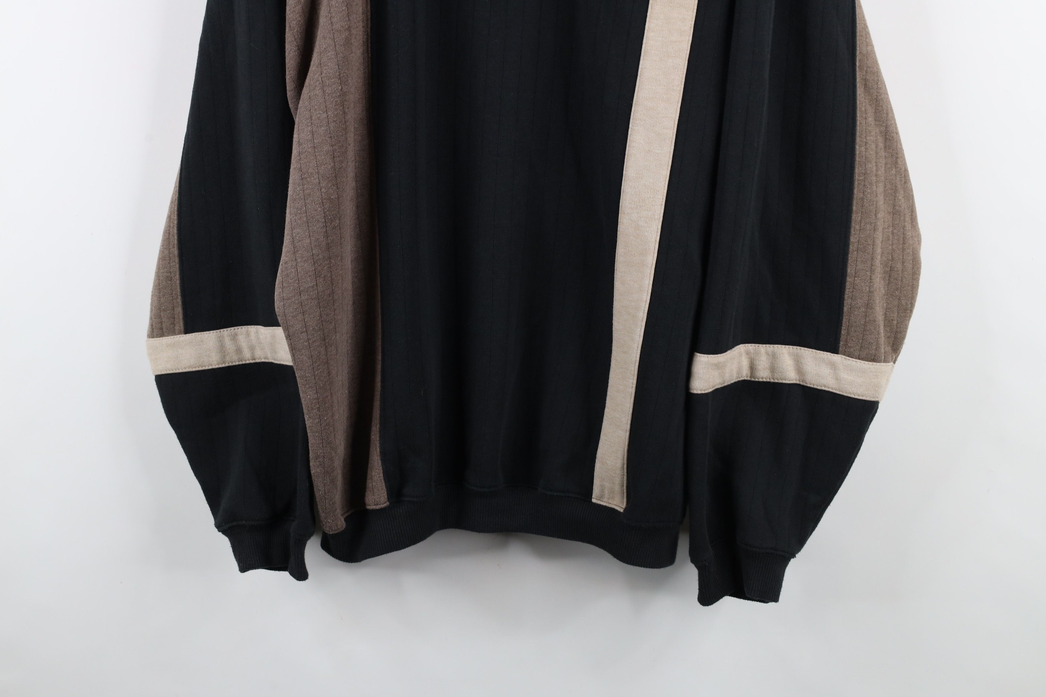 Vintage Vintage 90s Streetwear Block Collared Pullover Sweatshirt Size US XL / EU 56 / 4 - 3 Thumbnail
