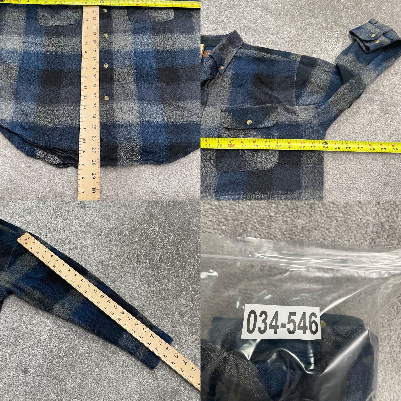 Vintage Goodland Trail Flannel Shirt Mens Large Blue Gray Plaid Cotton Outdoor Button-Up Size US L / EU 52-54 / 3 - 8 Thumbnail