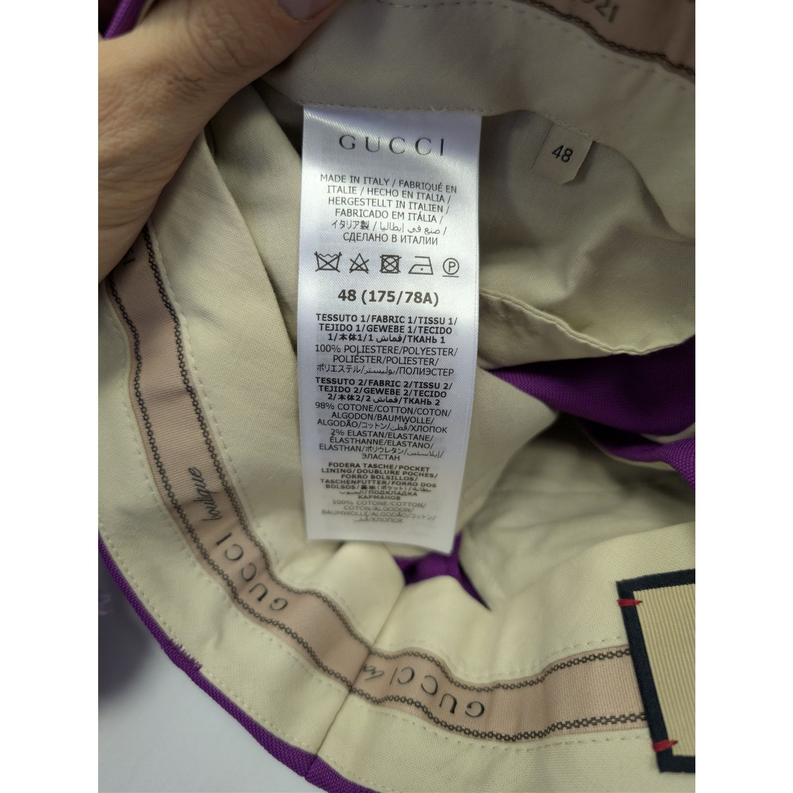 Gucci o1rshd1 Formal Pants in Bright Purple Size US 32 / EU 48 - 15 Thumbnail