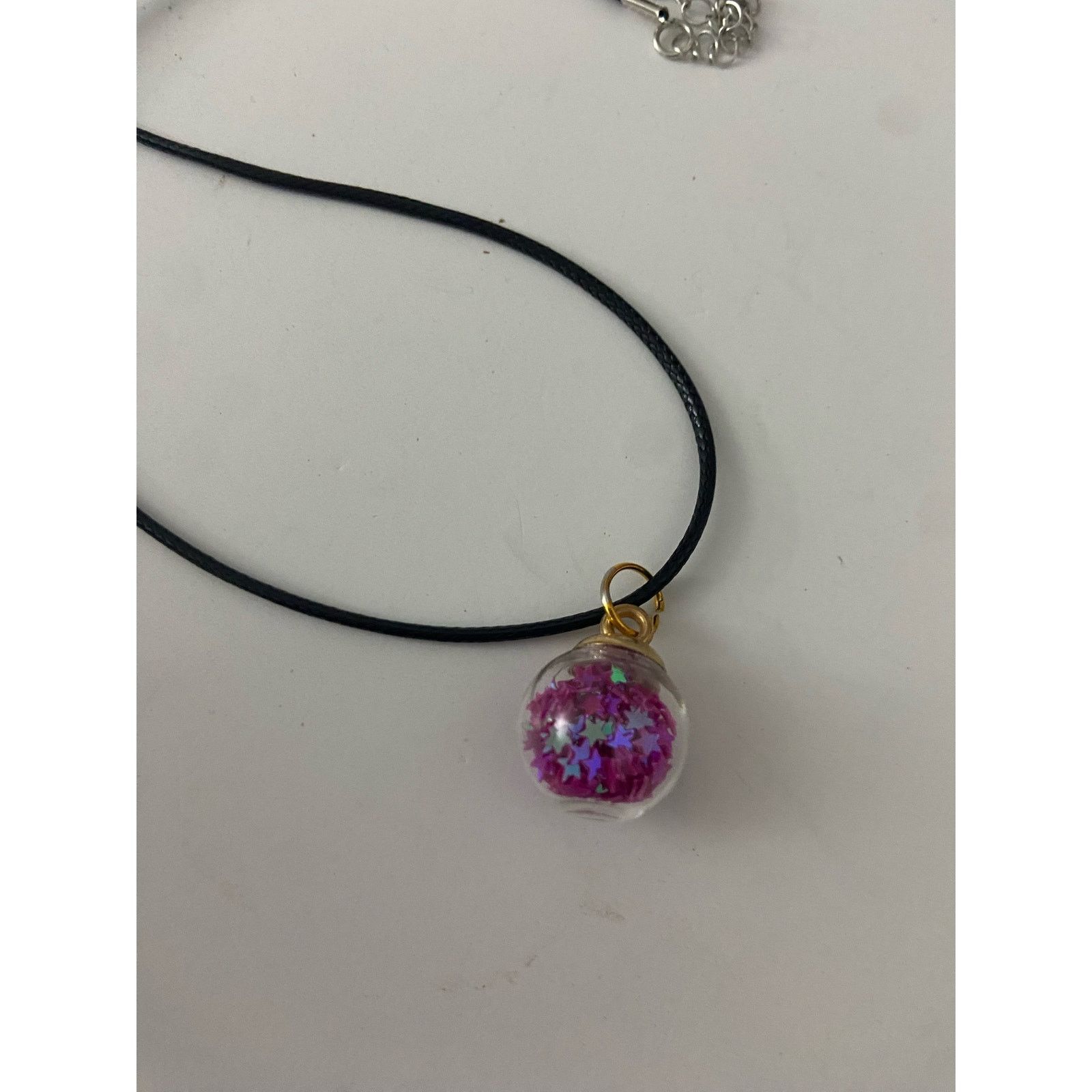 Other Fuchsia confetti snow globe pendant necklace Size ONE SIZE - 4 Thumbnail