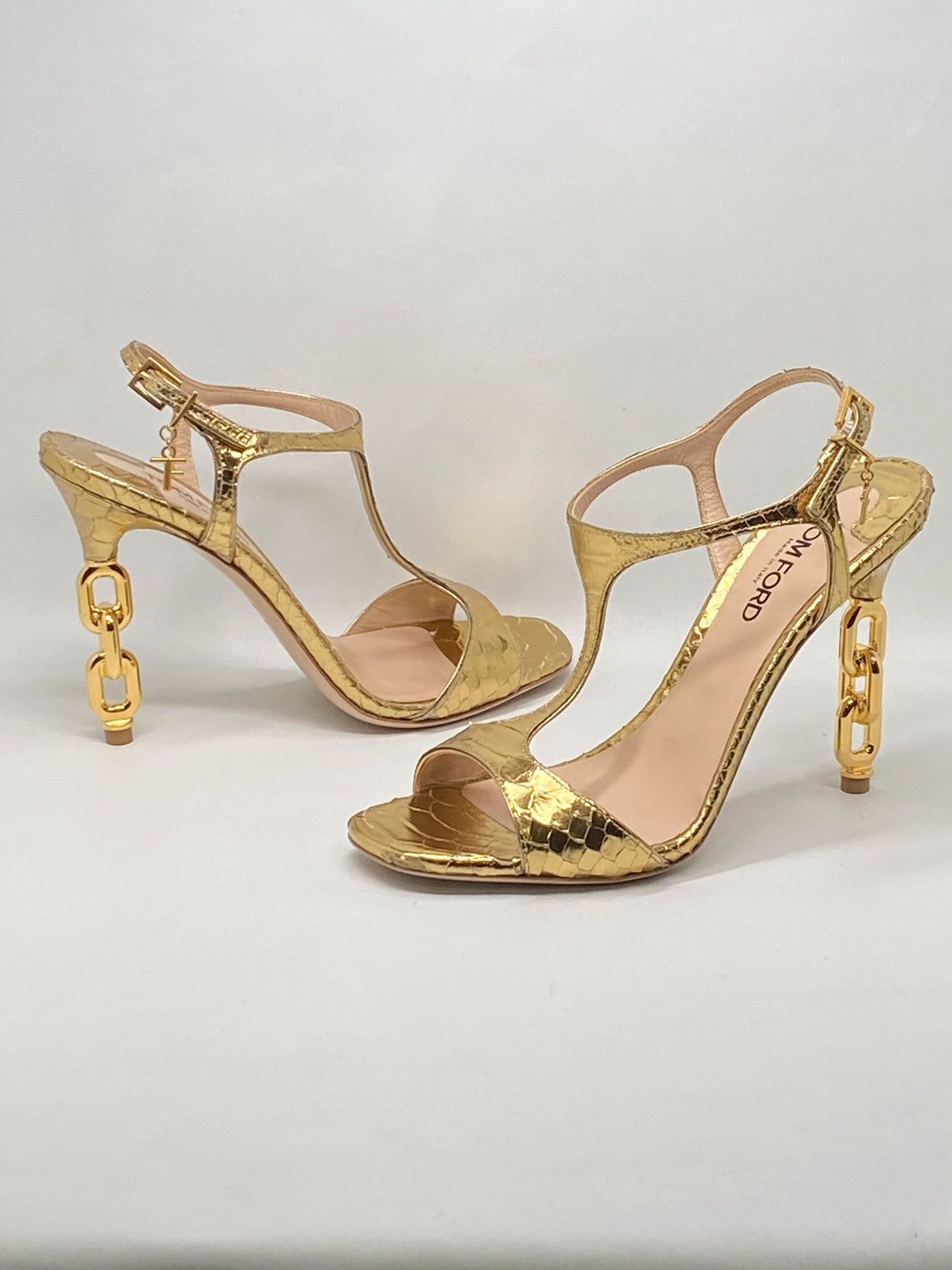 Tom Ford Tom Ford Stamped Python Galaxy 105mm Sandal size 37.5 Size US 7.5 / IT 37.5 - 12 Thumbnail