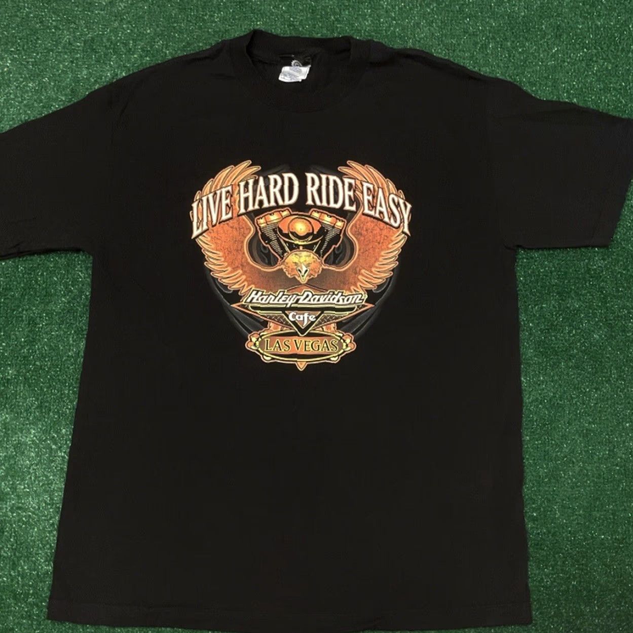 Harley Davidson VINTAGE Harley-Davidson Cafe Las Vegas Eagle Biker Shirt Mens Large Black 90s Y2K Hip Hop Motorcycle Punk Grunge Mens Size US L / EU 52-54 / 3 - 4 Thumbnail