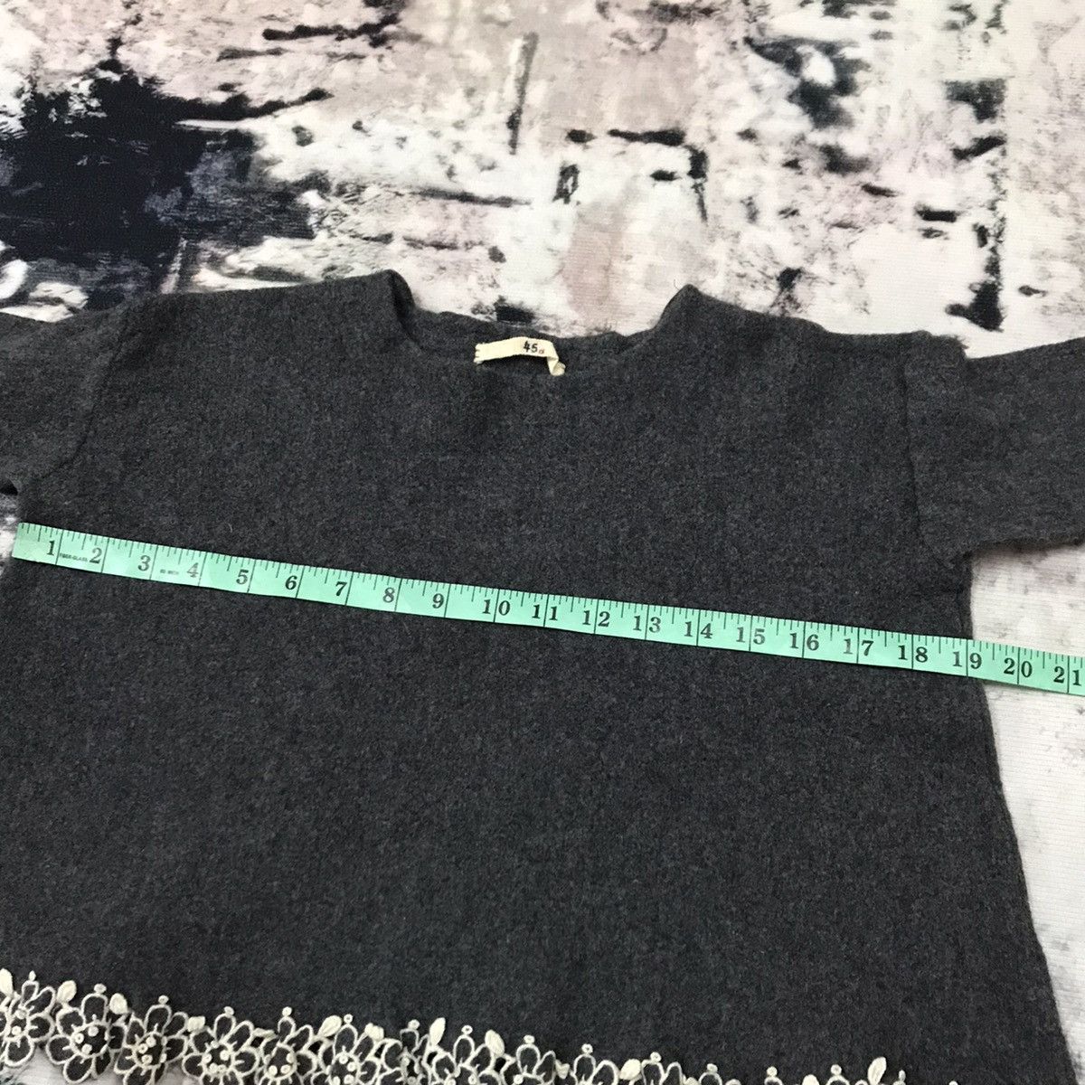 45rpm × Japanese Brand × Vintage 45rpm Longsleeve Cropped Sweater Wool Size XXS / US 00 / IT 34 - 9 Thumbnail