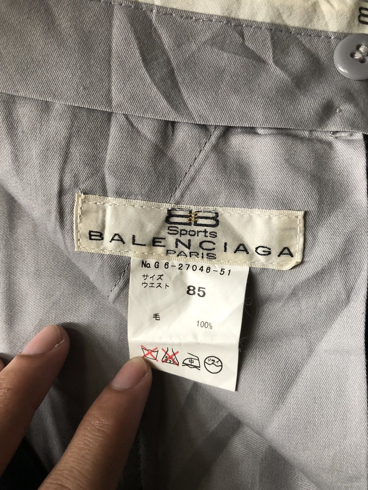 Balenciaga Vintage casual pant high waist wide leg balloon gabardine Size US 35 - 5 Thumbnail