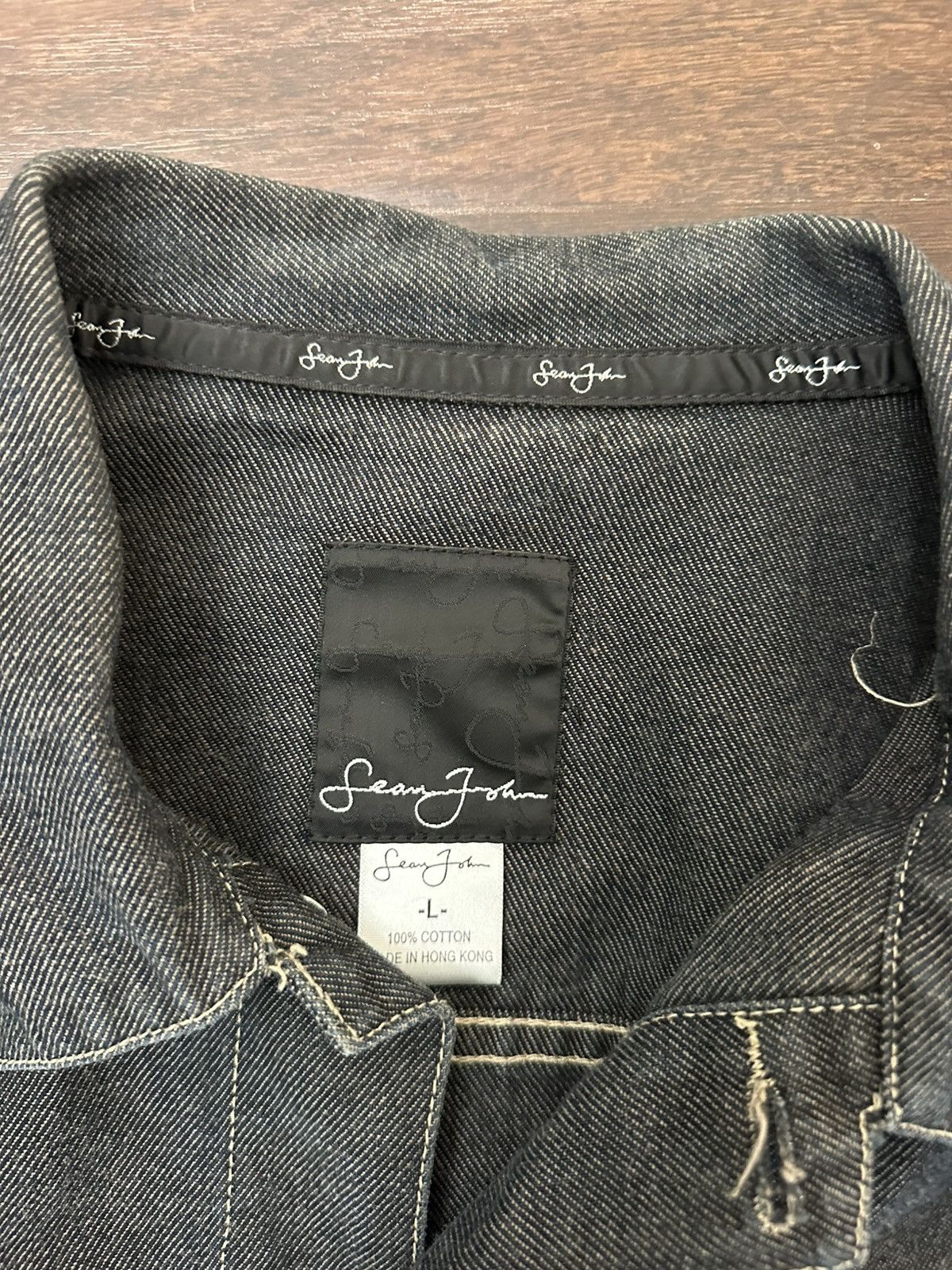 Sean John × Vintage Sean John - Denim Jacket Size US L / EU 52-54 / 3 - 3 Thumbnail
