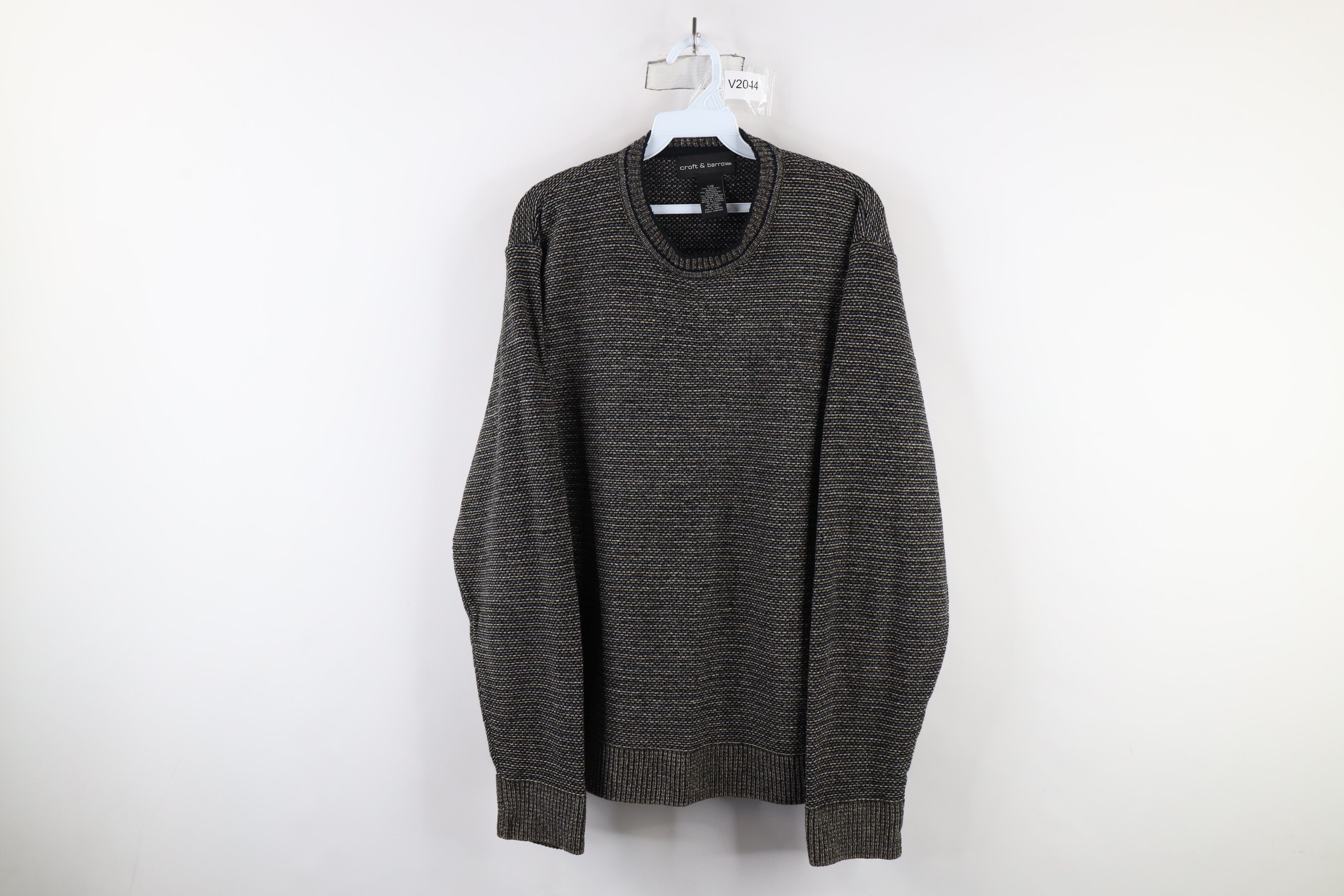 Vintage Vintage 90s Streetwear Striped Fleece Knit Crewneck Sweater Size US L / EU 52-54 / 3 - 1 Thumbnail