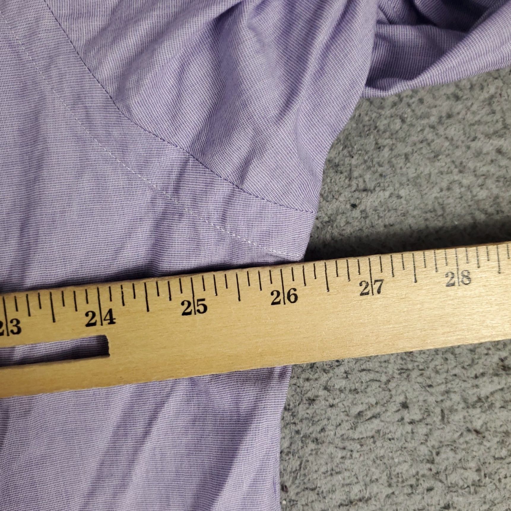 Ralph Lauren Ralph Lauren Shirt Dress Shirt Button Up Long Sleeve 18 Purple Cotton Solid Non-Iron Mens Size 48R - 6 Thumbnail