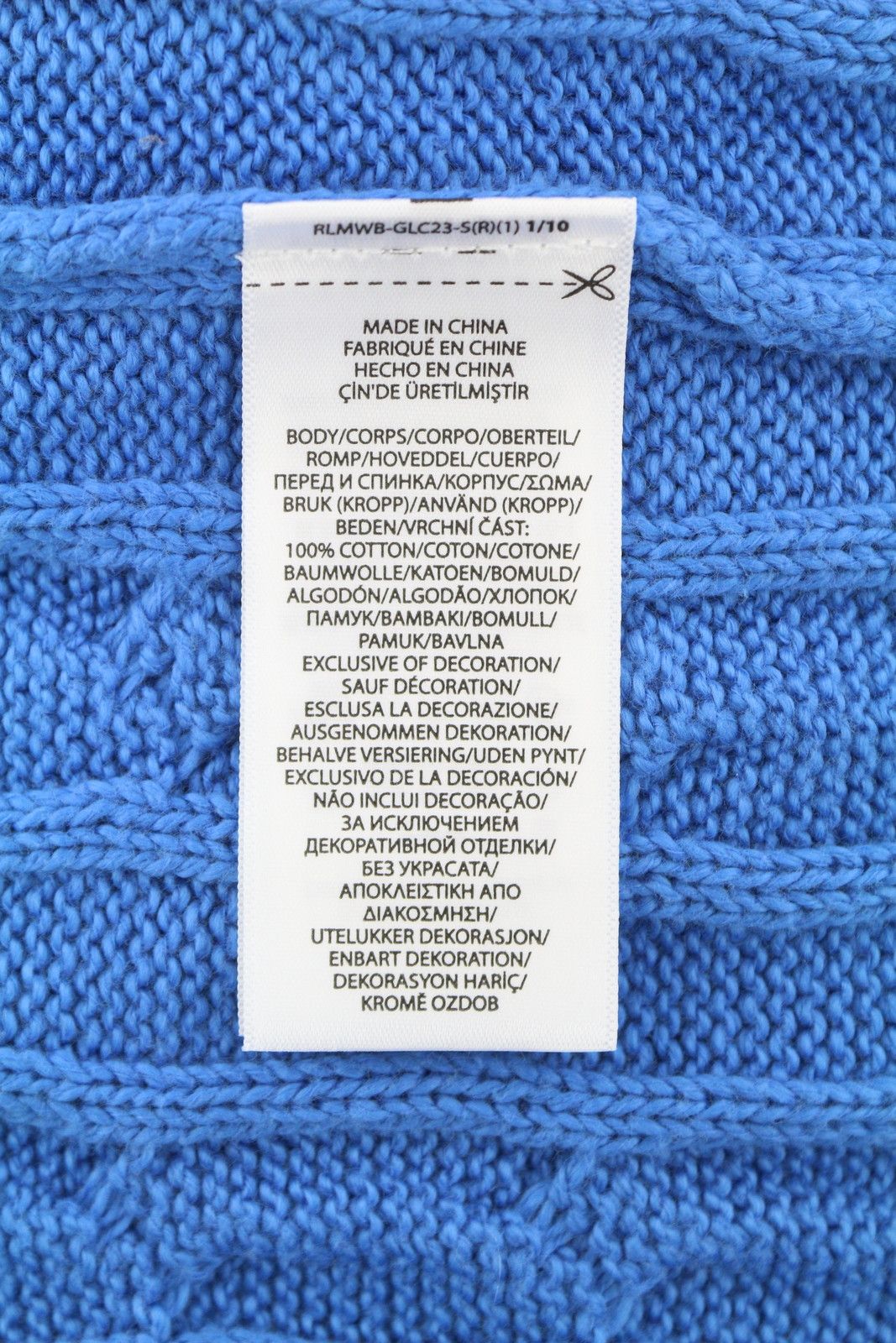 Ralph Lauren BLUE M Cable Knit Crew Pullover 86951 Size US M / EU 48-50 / 2 - 8 Thumbnail