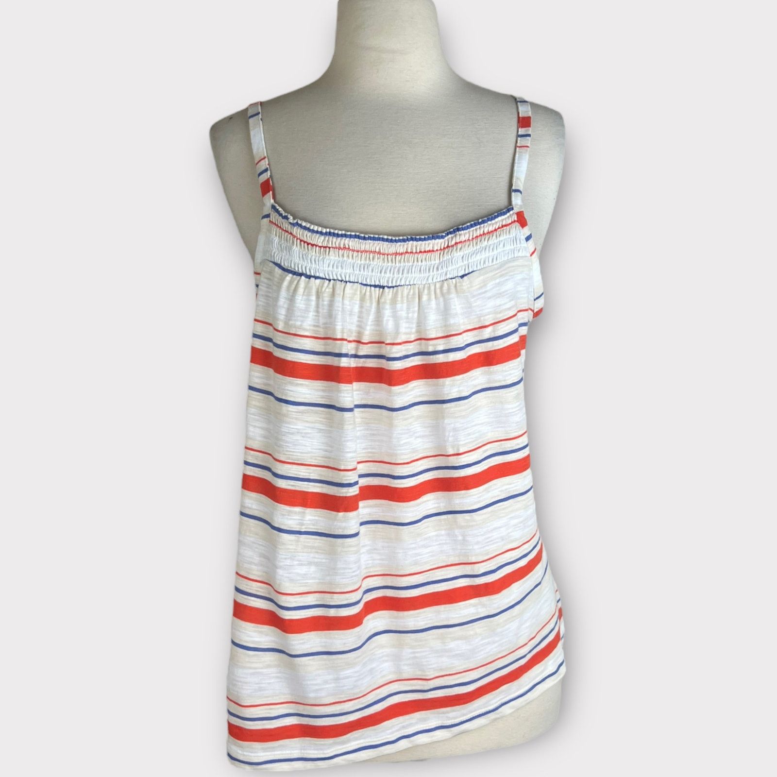 Target Basics Universal Thread | Spaghetti Strap Smocked Stripe Tank Top Size S / US 4 / IT 40 - 4 Thumbnail