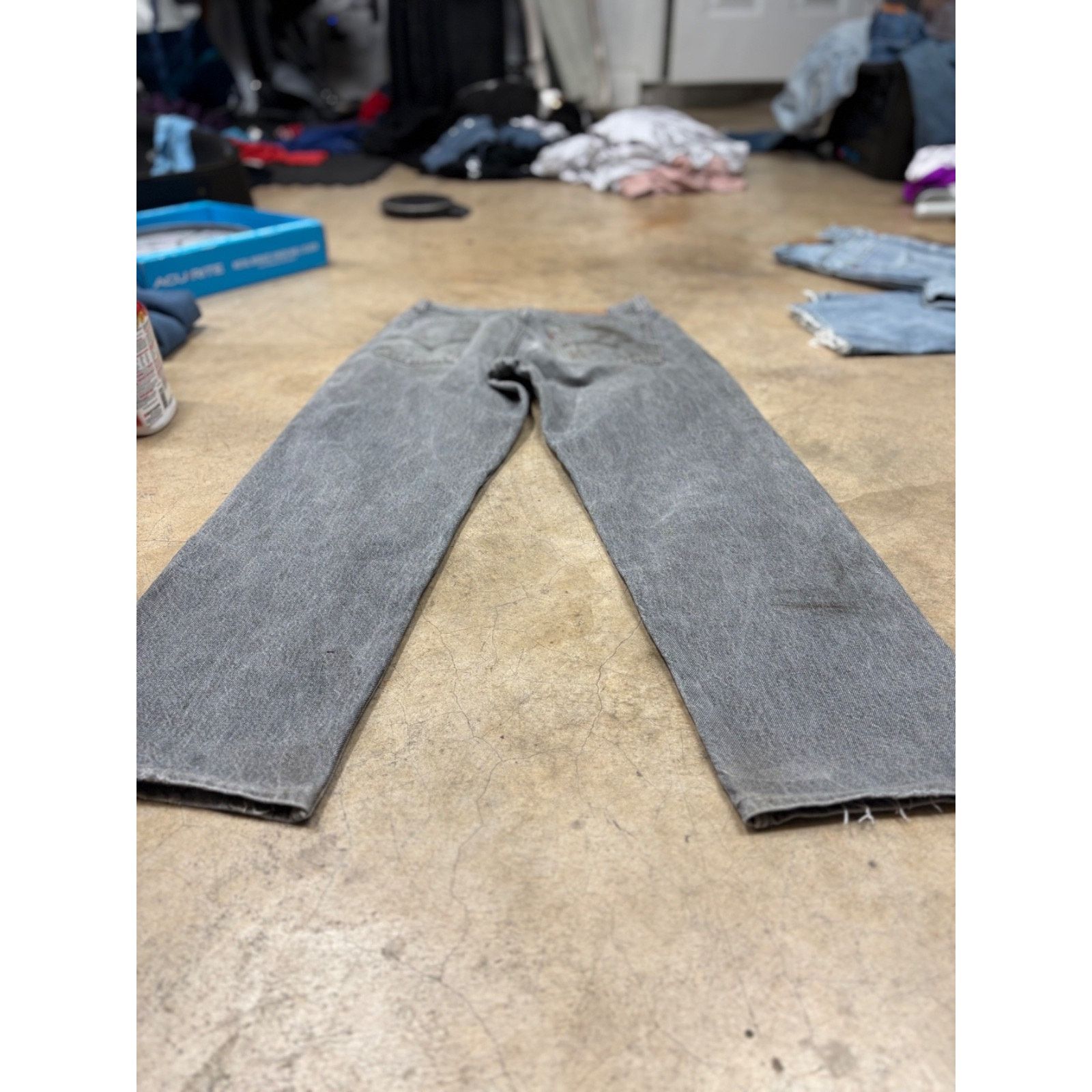Levi's VTG Levi’s 518 Gray Dark Wash 90s Straight Jeans UK Made Size US 30 / EU 46 - 8 Thumbnail