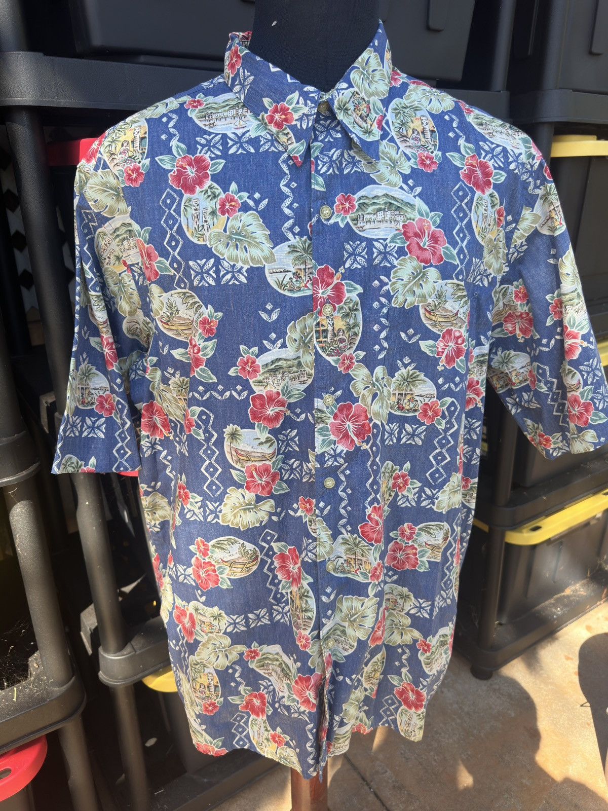 Reyn Spooner PreOwned Reyn Spooner Multicolored Hawaiian Print Men's XL Size US XL / EU 56 / 4 - 1 Thumbnail