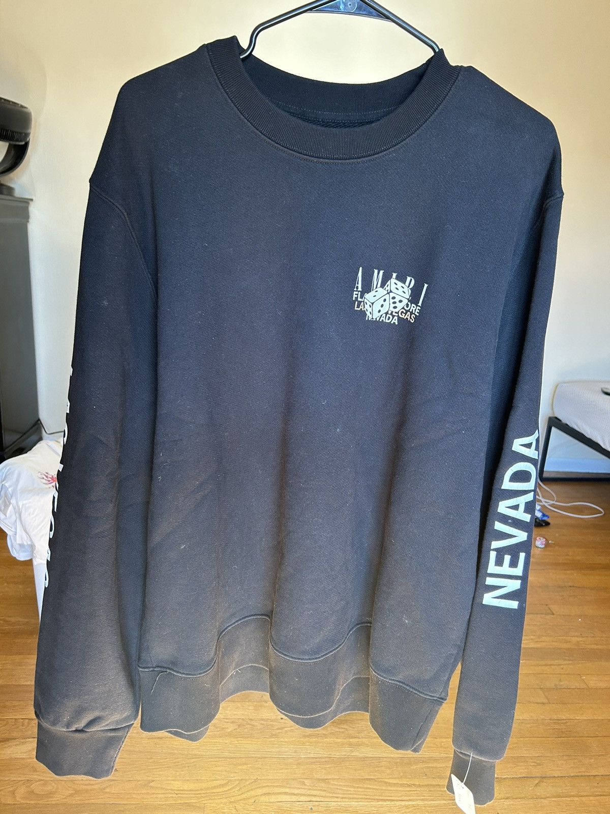 image of Amiri Las Vegas Nevada Sweatshirt in Black, Men's (Size XL)