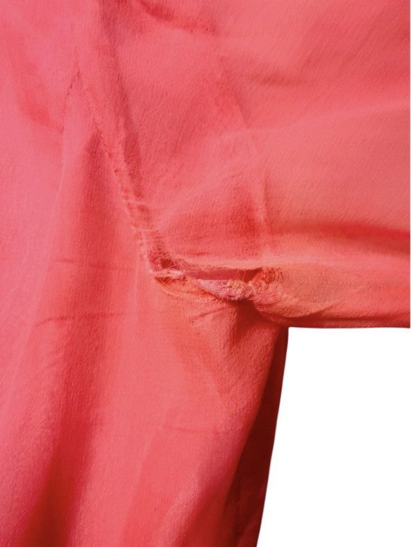 Other VTG Royal India Tailors Pink Silk Blouse Tie Neck Sheer Top Size L / US 10 / IT 46 - 6 Thumbnail