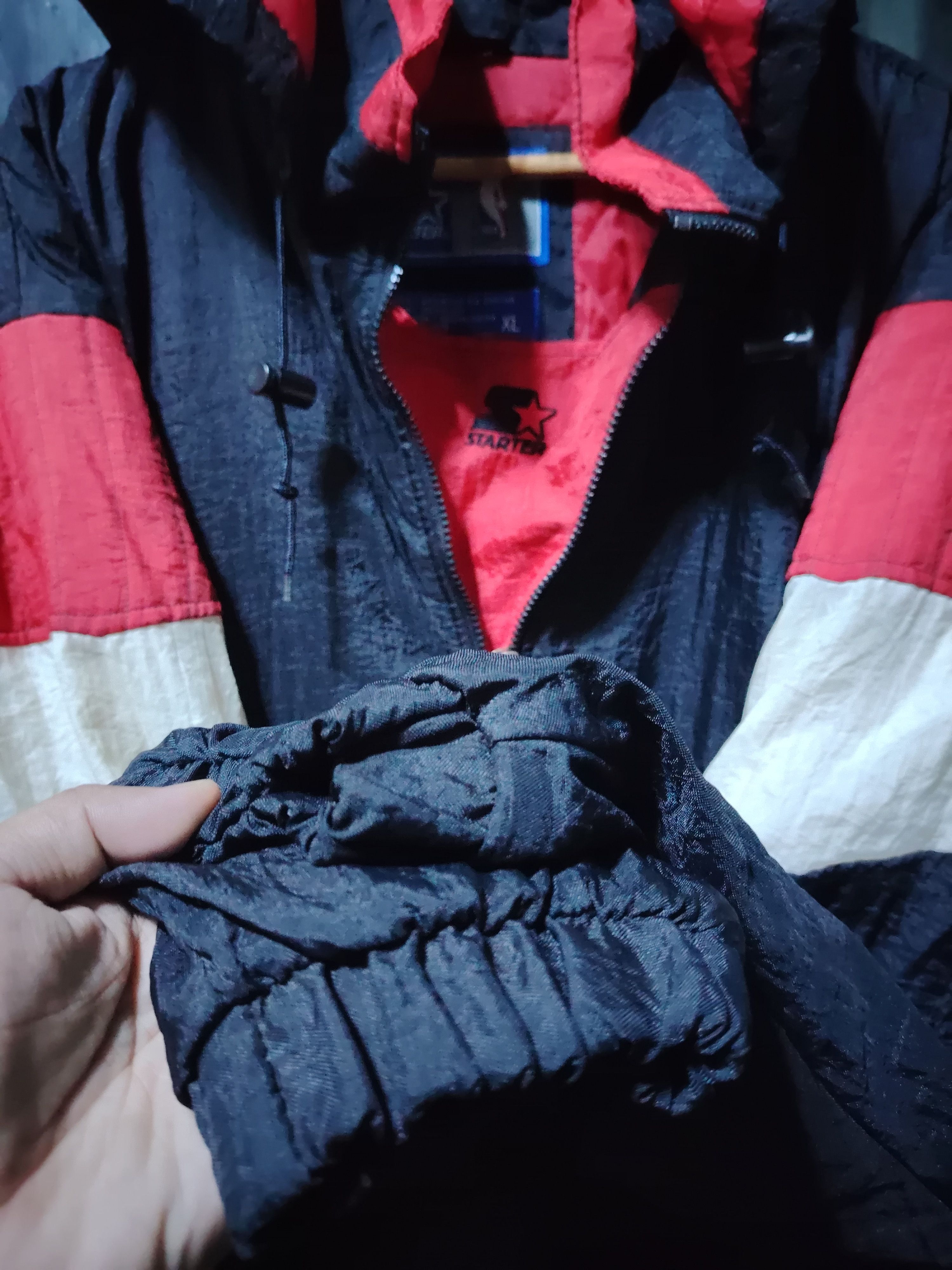 Starter Vintage 1990's Chicago Bulls Anorak Jacket Size US XL / EU 56 / 4 - 6 Thumbnail