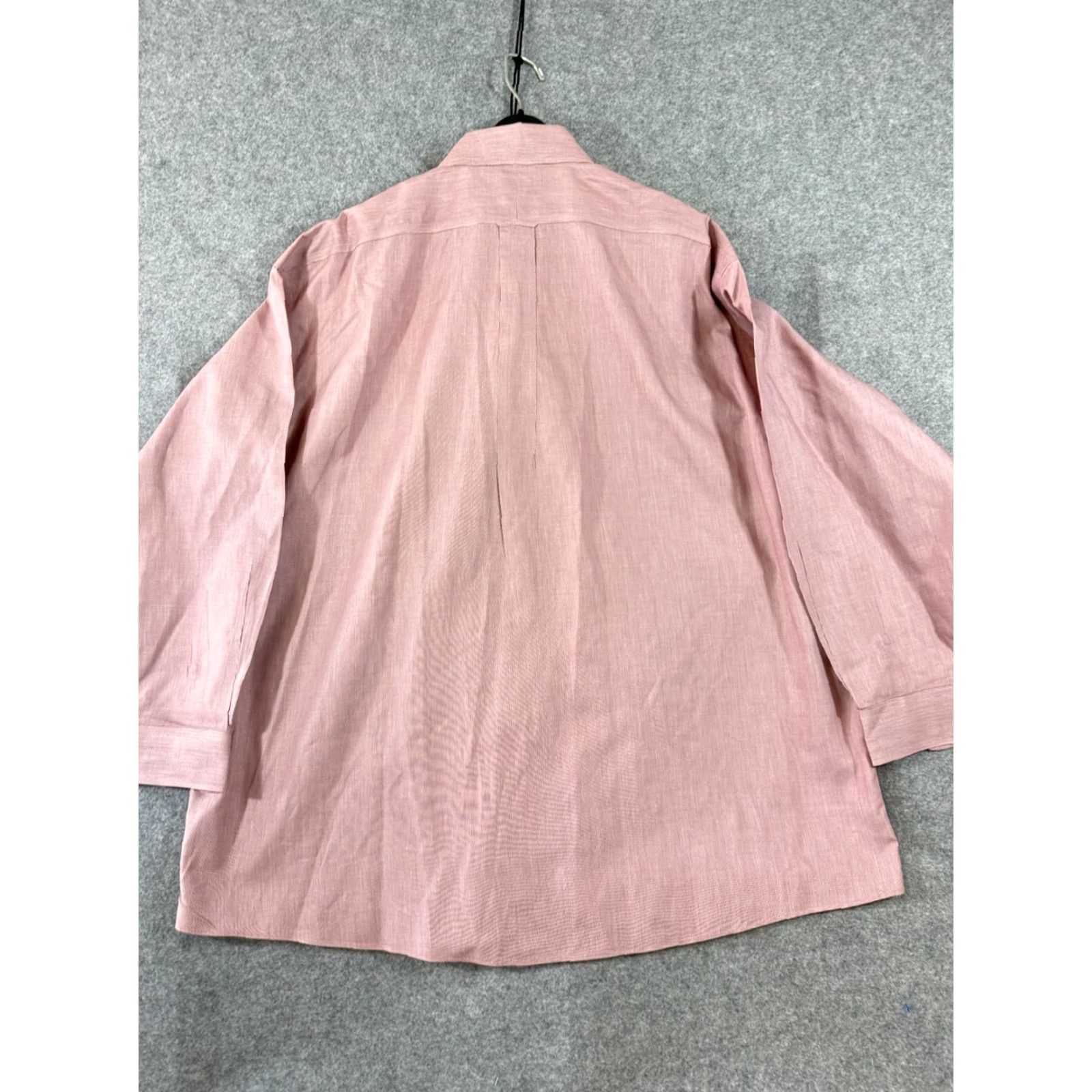Roundtree & Yorke VINTAGE Roundtree & Yorke Gold Label Dress Shirt Mens 3XLT 19/35 Pink Button-Down Preppy Non-Iron EZ Wash Mens Size 48R - 7 Thumbnail