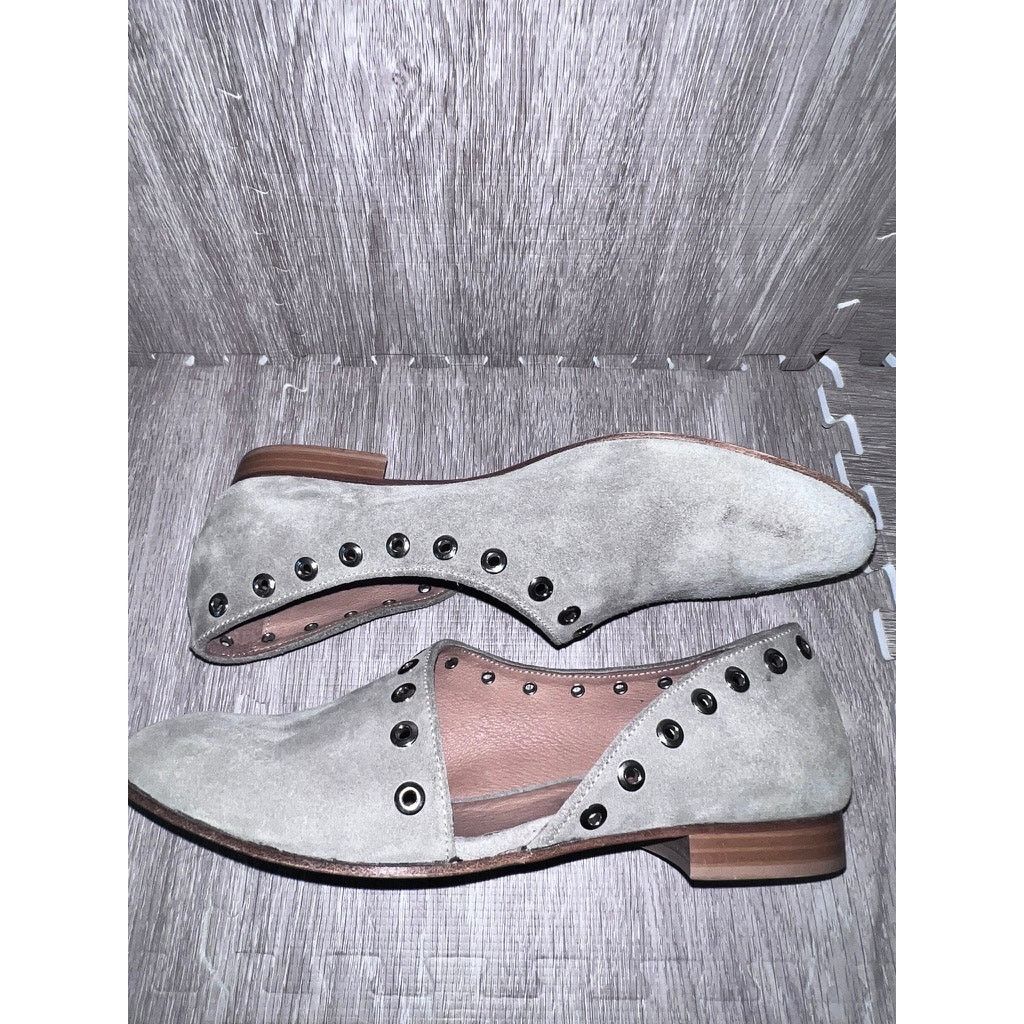 Ron White Ron White Women's 9 Gray Suede Slip-On Loafers w/ Grommet Size US 9 / IT 39 - 7 Thumbnail