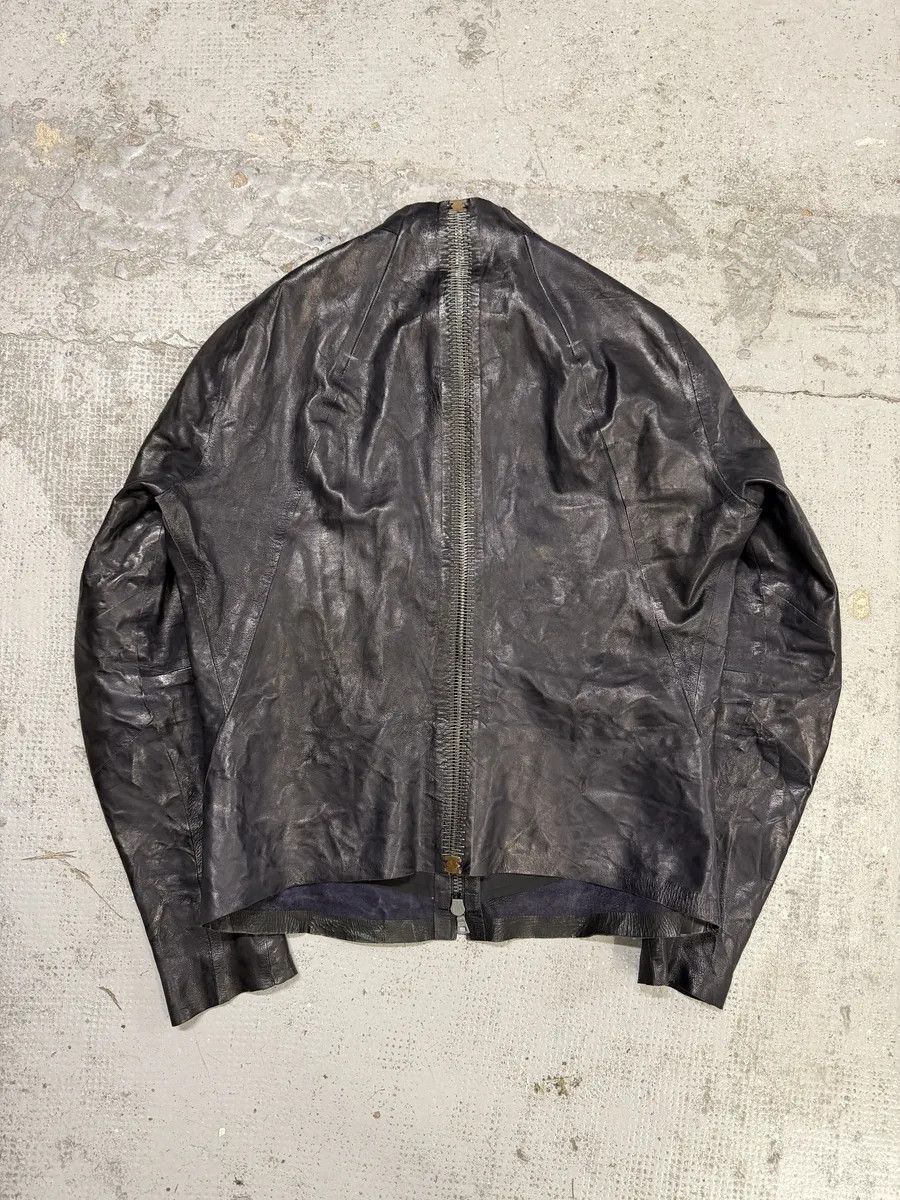 Isaac Sellam Experience Isaac Sellam Dark Purple Backzip Premium Leather Avant-Garde Jacket Size US L / EU 52-54 / 3 - 1 Thumbnail