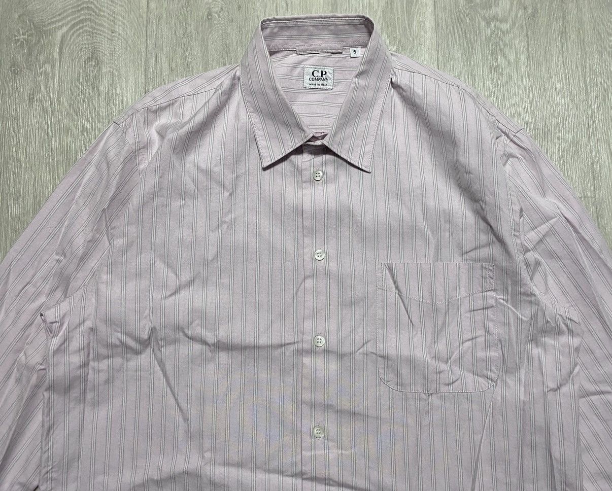 C.P. Company C.P. Company Vintage Pink Striped Long Sleeved Cotton Shirt Size US XL / EU 56 / 4 - 8 Thumbnail