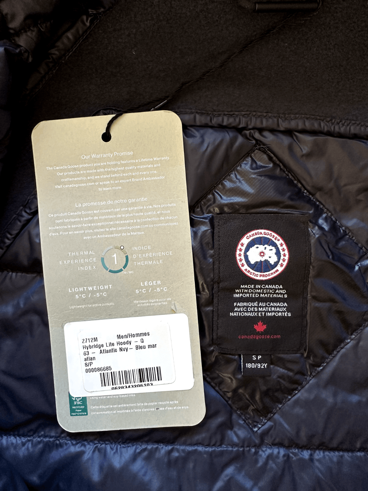 Canada Goose Canada Goose Hybridge Lite Hoodie Atlantic Navy Size Small Size US S / EU 44-46 / 1 - 4 Thumbnail