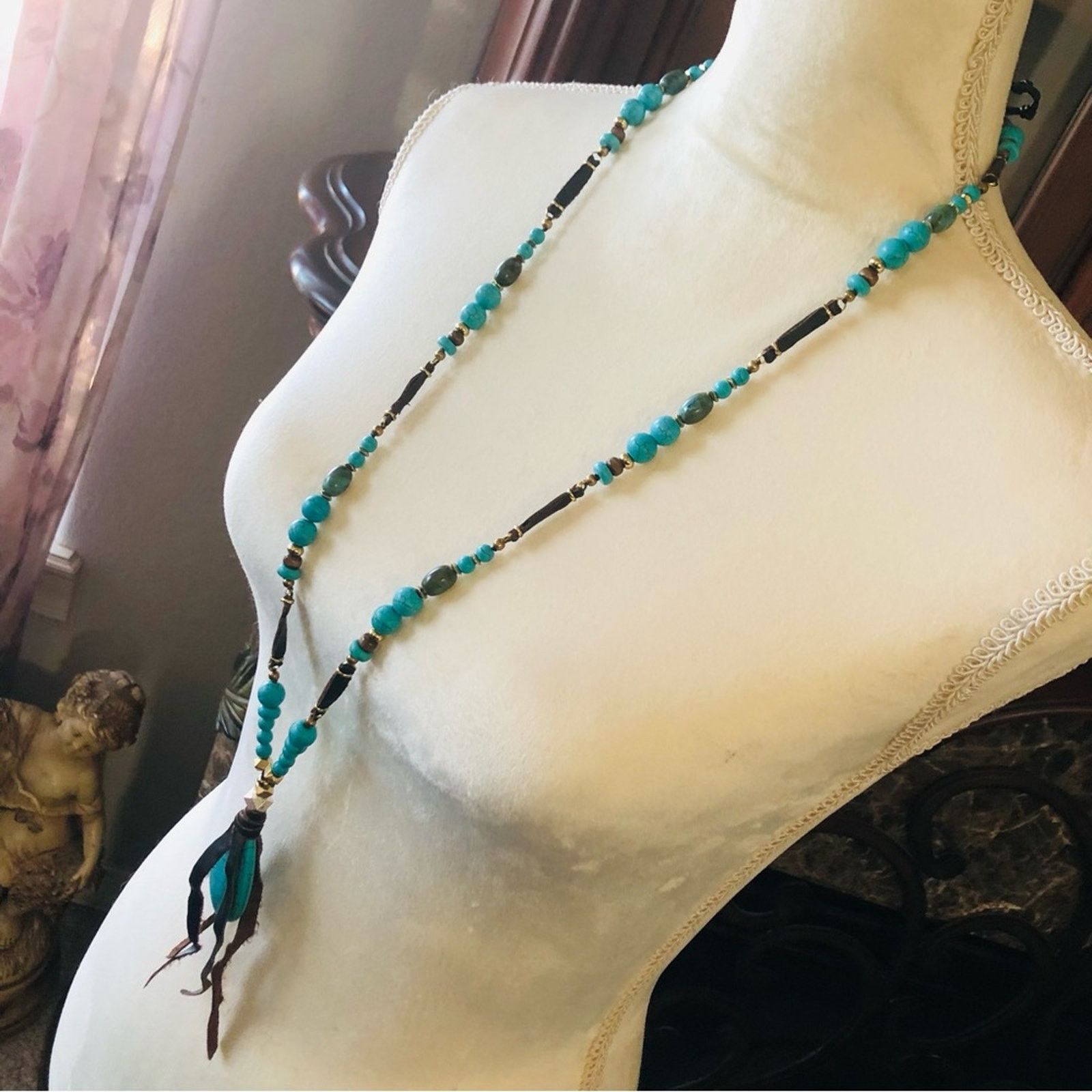 Jewelry Nakamol howlite genuine pearl necklace and bracelet set Size ONE SIZE - 3 Thumbnail