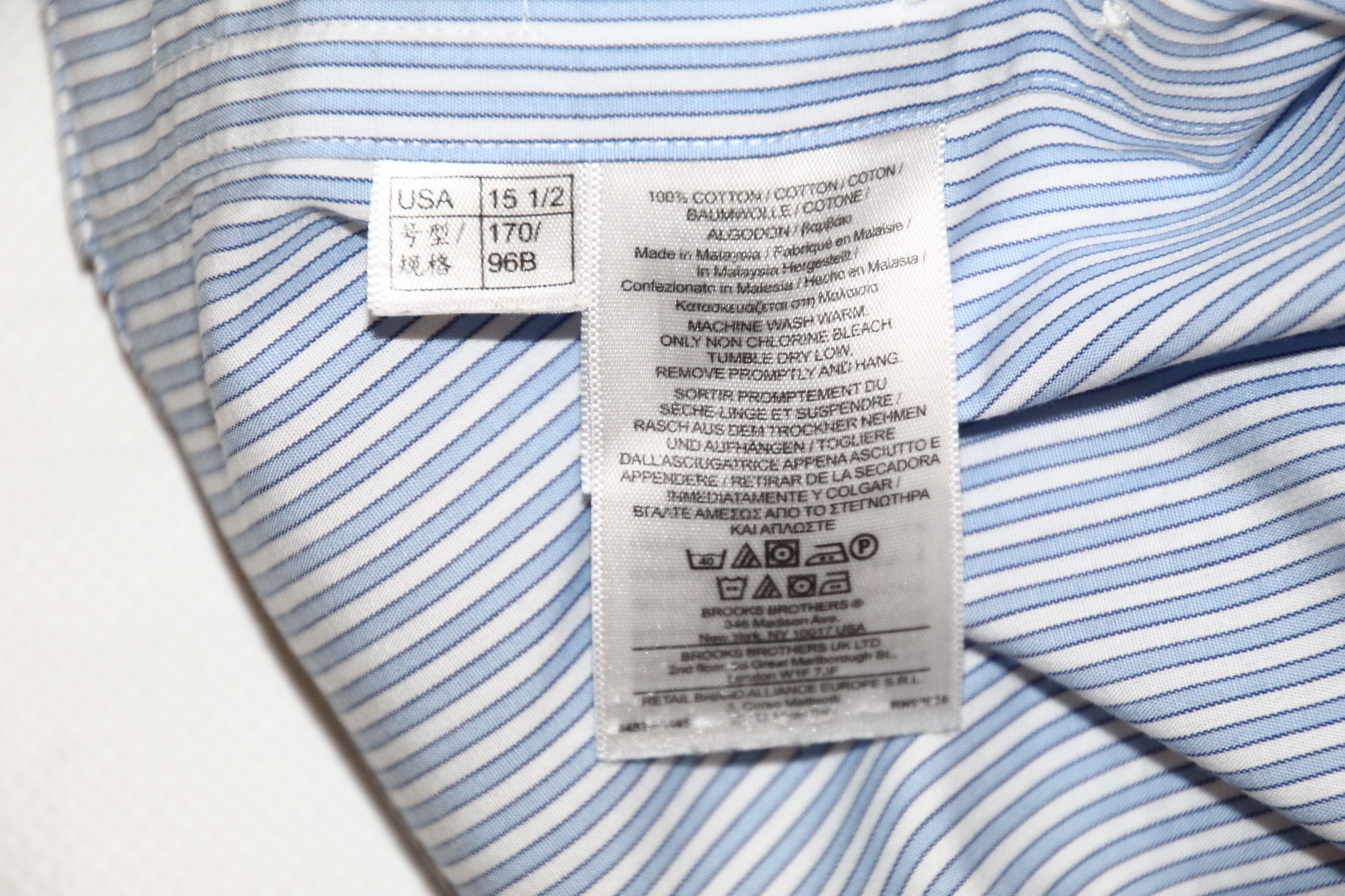 Brooks Brothers Brooks Brothers 346 Extra Slim Fit Non Iron Oxford Shirt Size US M / EU 48-50 / 2 - 8 Thumbnail