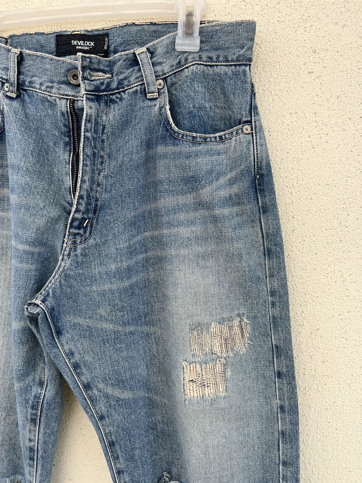 Devilock Vintage Devilock Vengeance Distress Mud Denim Selvedge Jeans Size US 32 / EU 48 - 11 Thumbnail