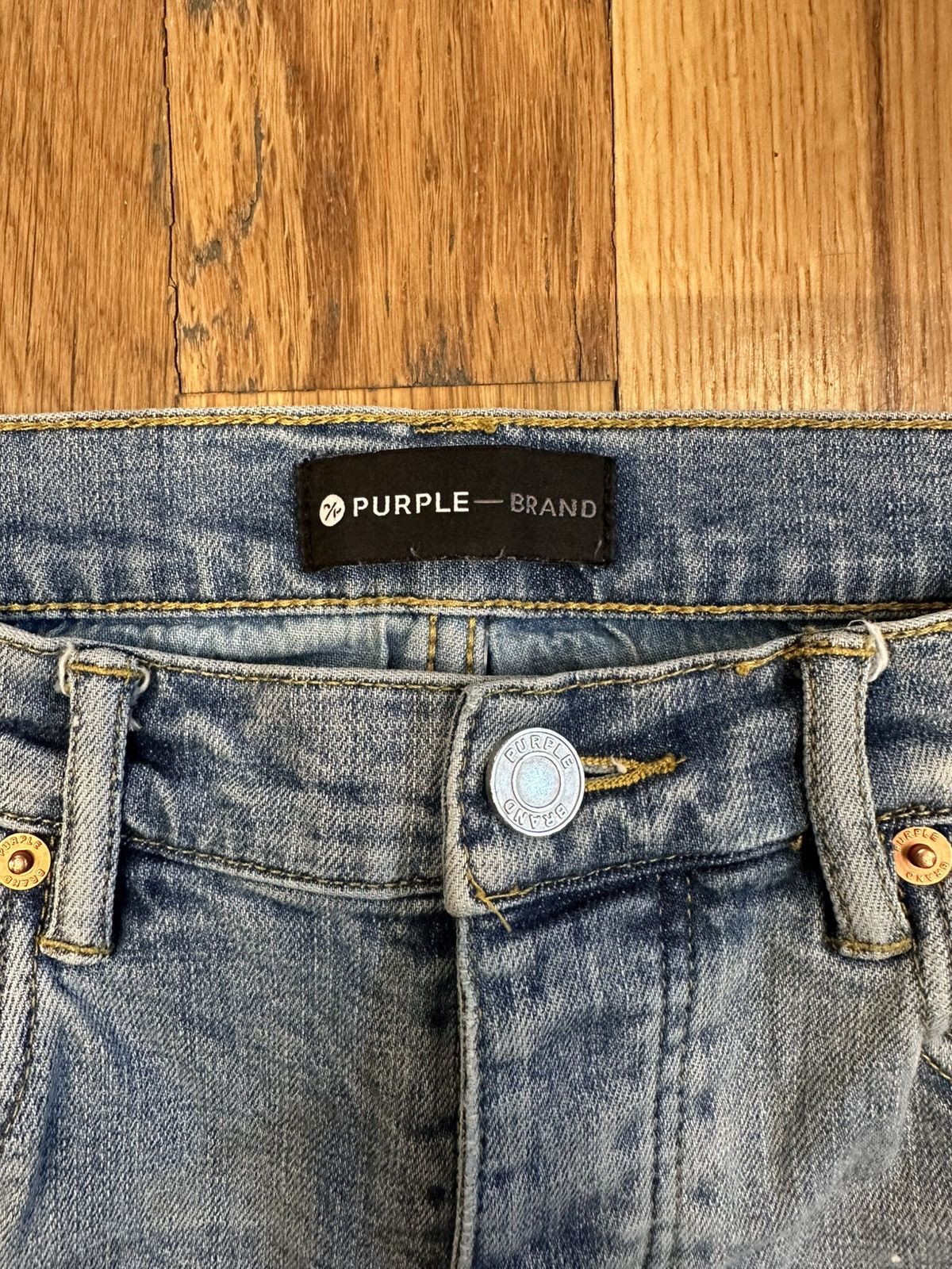 Purple Brand Purple Brand Distressed Blue Denim Jeans Size 31 Size US 31 - 3 Thumbnail