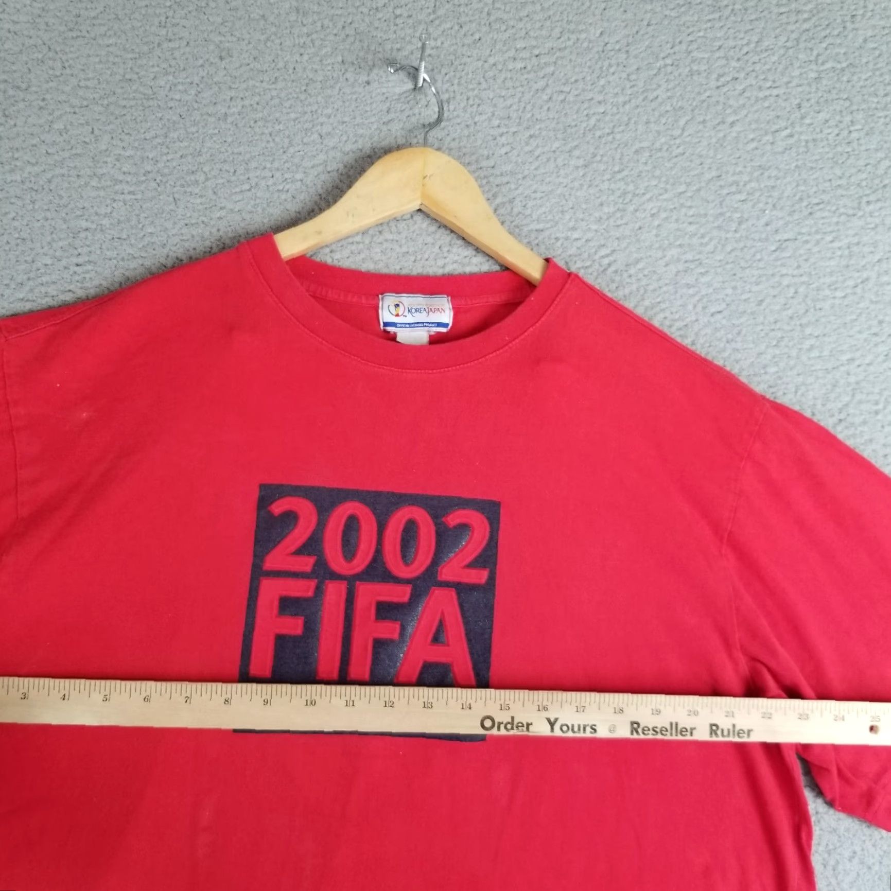 Vintage VINTAGE 2002 FIFA World Cup Soccer T-Shirt XL Red Adult Mens Shirt - Official Korea Japan 2002 - Sports Tee Size US XL / EU 56 / 4 - 6 Thumbnail