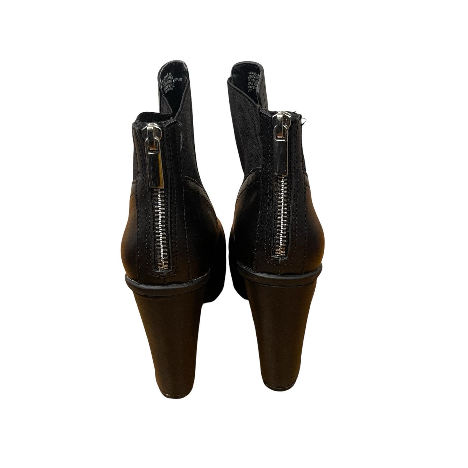Steve Madden Steve Madden Amandaa Black Leather Ankle Bootie Size 8.5 Size US 8.5 / IT 38.5 - 8 Thumbnail