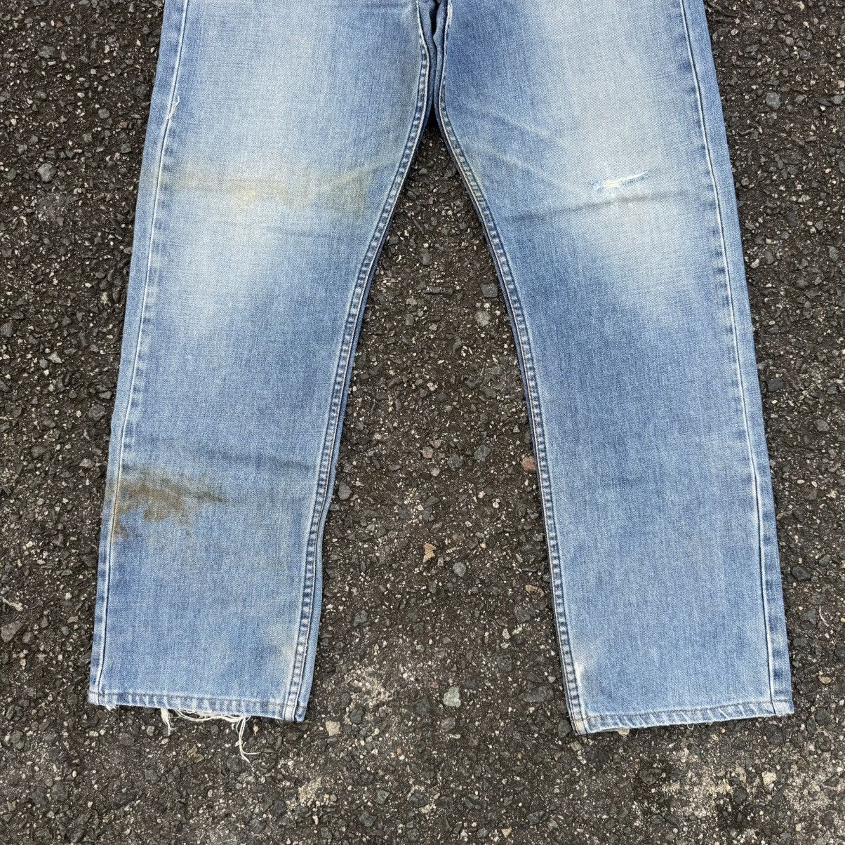 Levi's Vintage Clothing VINTAGE 97' LEVI’S 505 FADED RIPPEP JEAN DENIM PANTS Size US 34 / EU 50 - 4 Thumbnail