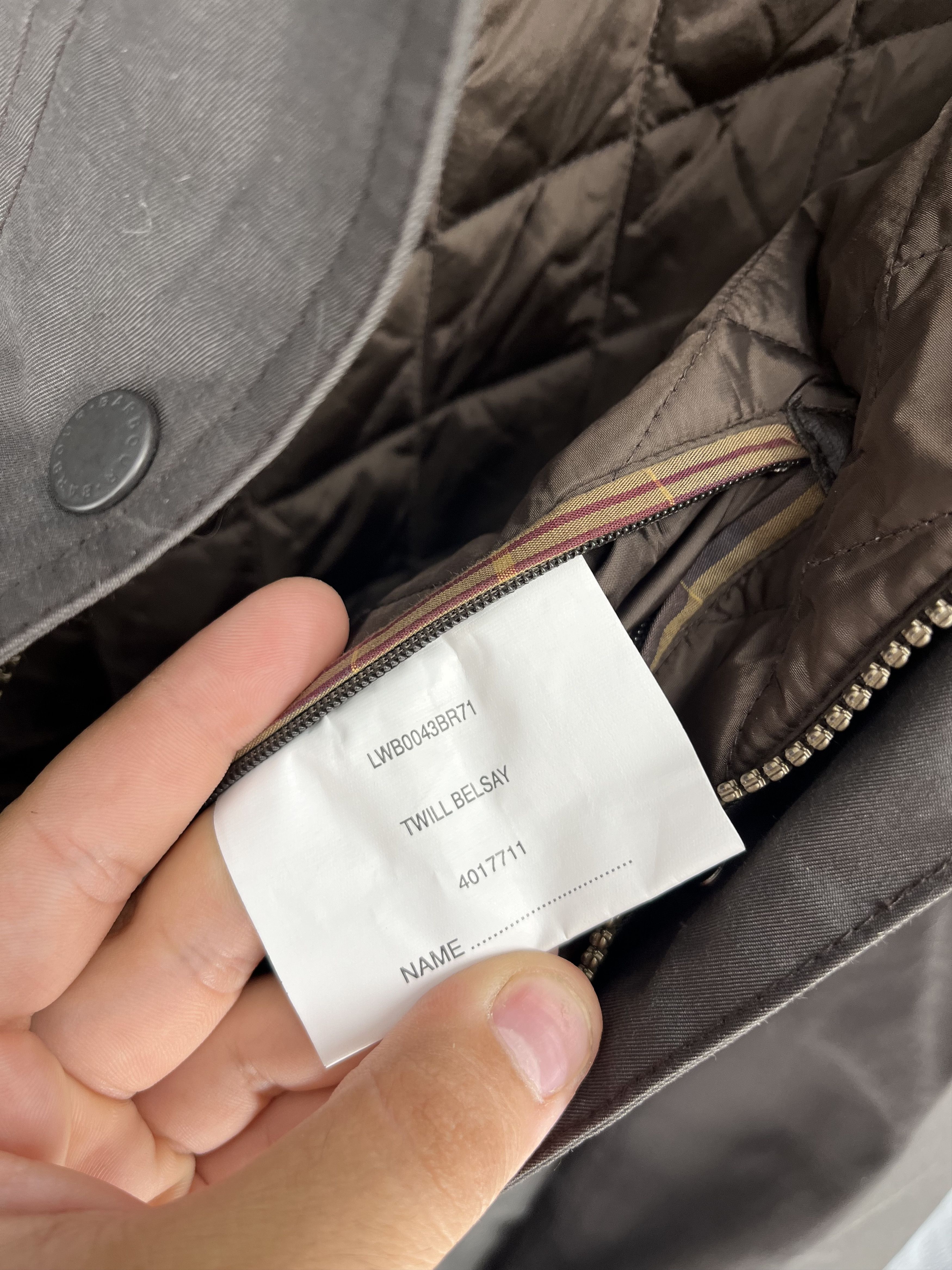 Barbour LWB0043BR71 BARBOUR TWILL BELSAY COAT WASH Size US S / EU 44-46 / 1 - 10 Thumbnail