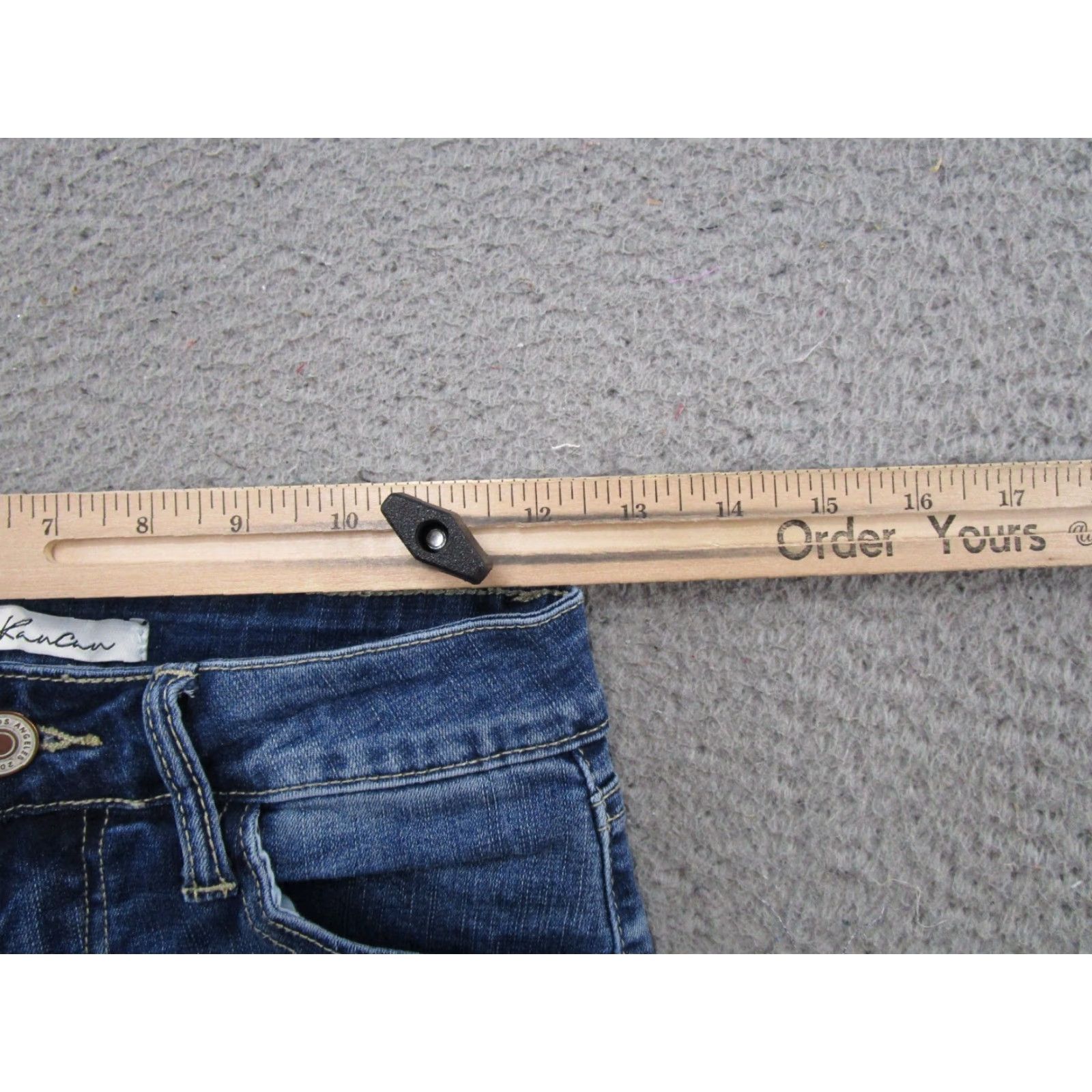 Vintage Kancan Womens Blue Stretch Denim Skinny Jeans Size 3/25 Medium Wash Mid Size 26" / US 2 / IT 38 - 6 Thumbnail