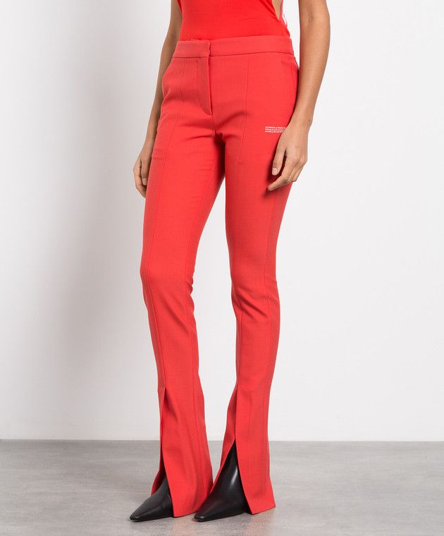 Off-White o1y1225 Sweatpant in Tomato Red Size 27" / US 4 / IT 40 - 2 Thumbnail