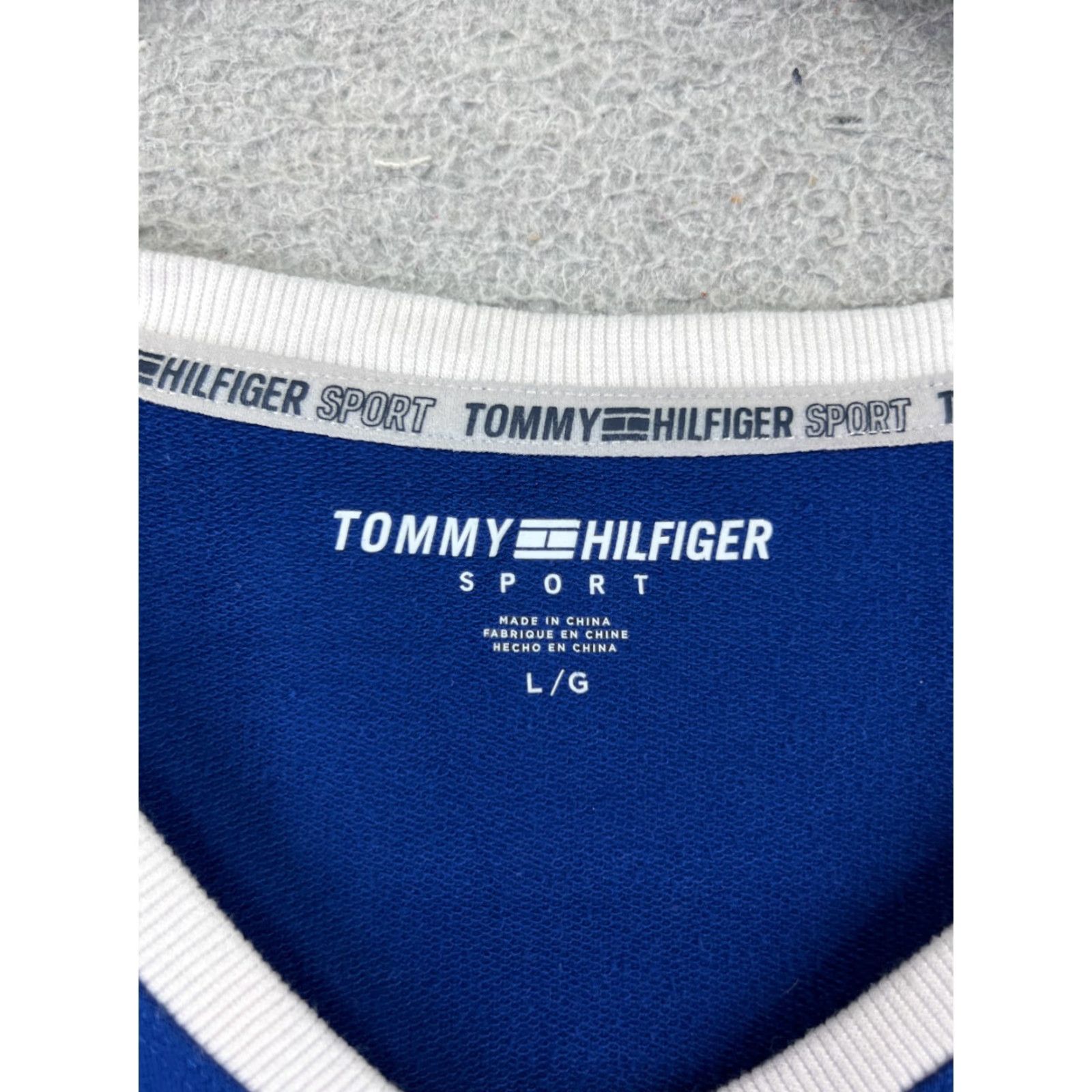 Tommy Hilfiger Tommy Hilfiger Sport Shirt Womens Large Blue V-Neck Crop Shirt Size L / US 10 / IT 46 - 7 Thumbnail