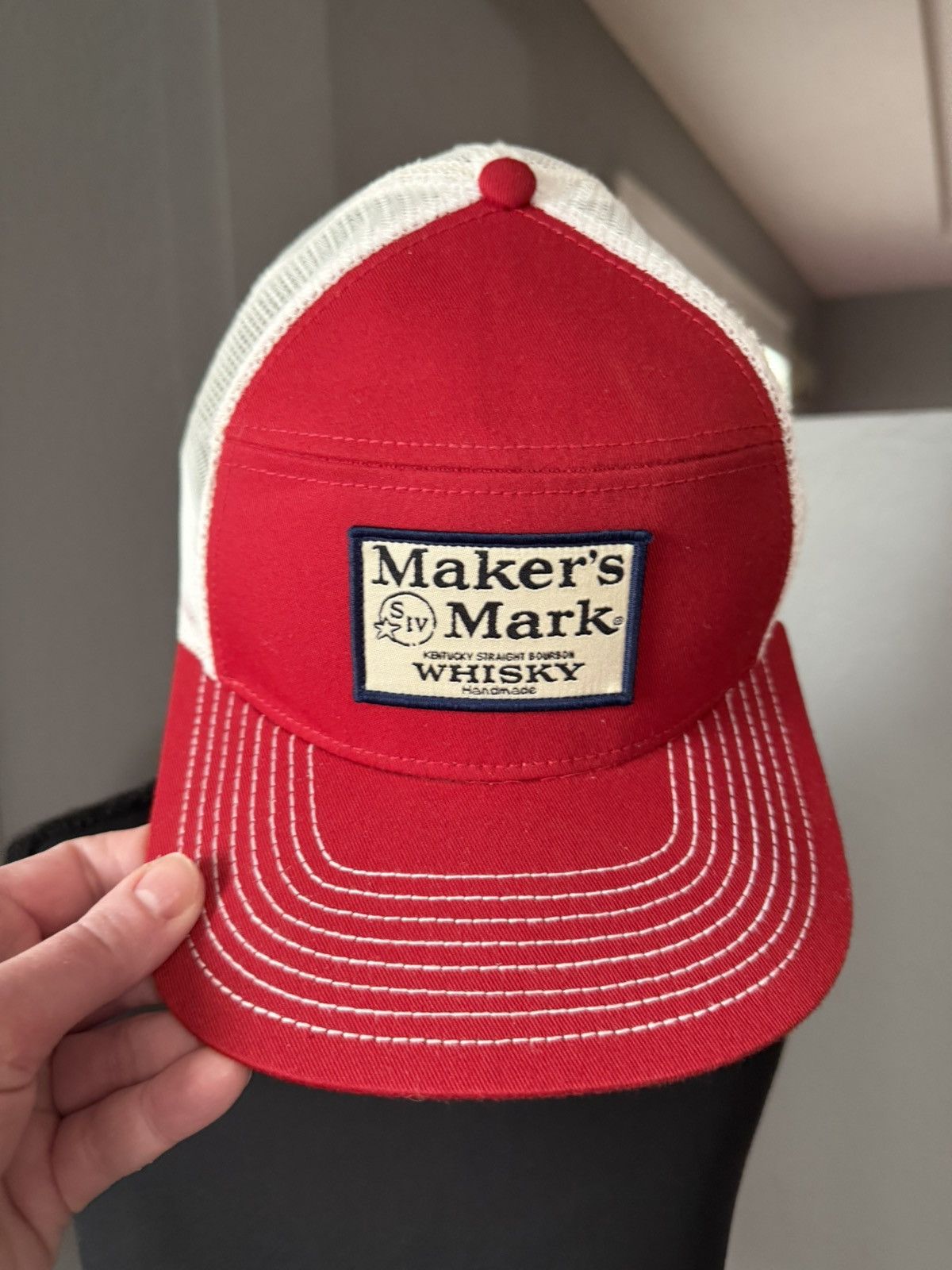 Other Makers Mark Kentucky Straight Bourbon Whisky trucker hat red Size ONE SIZE - 1 Thumbnail