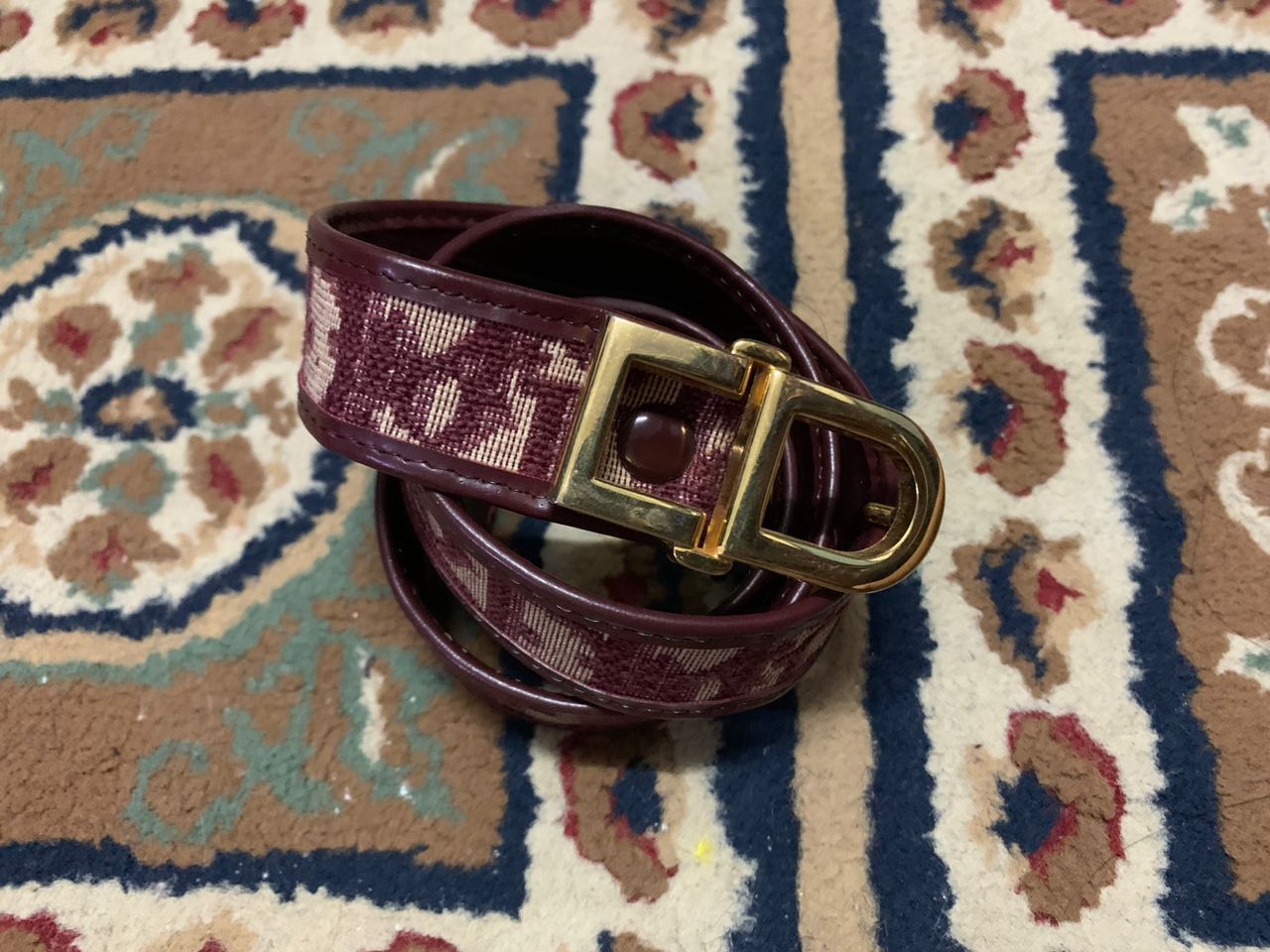 Christian Dior Monsieur christian dior vintage burgundy/ beigesignature monogram Size ONE SIZE - 6 Thumbnail