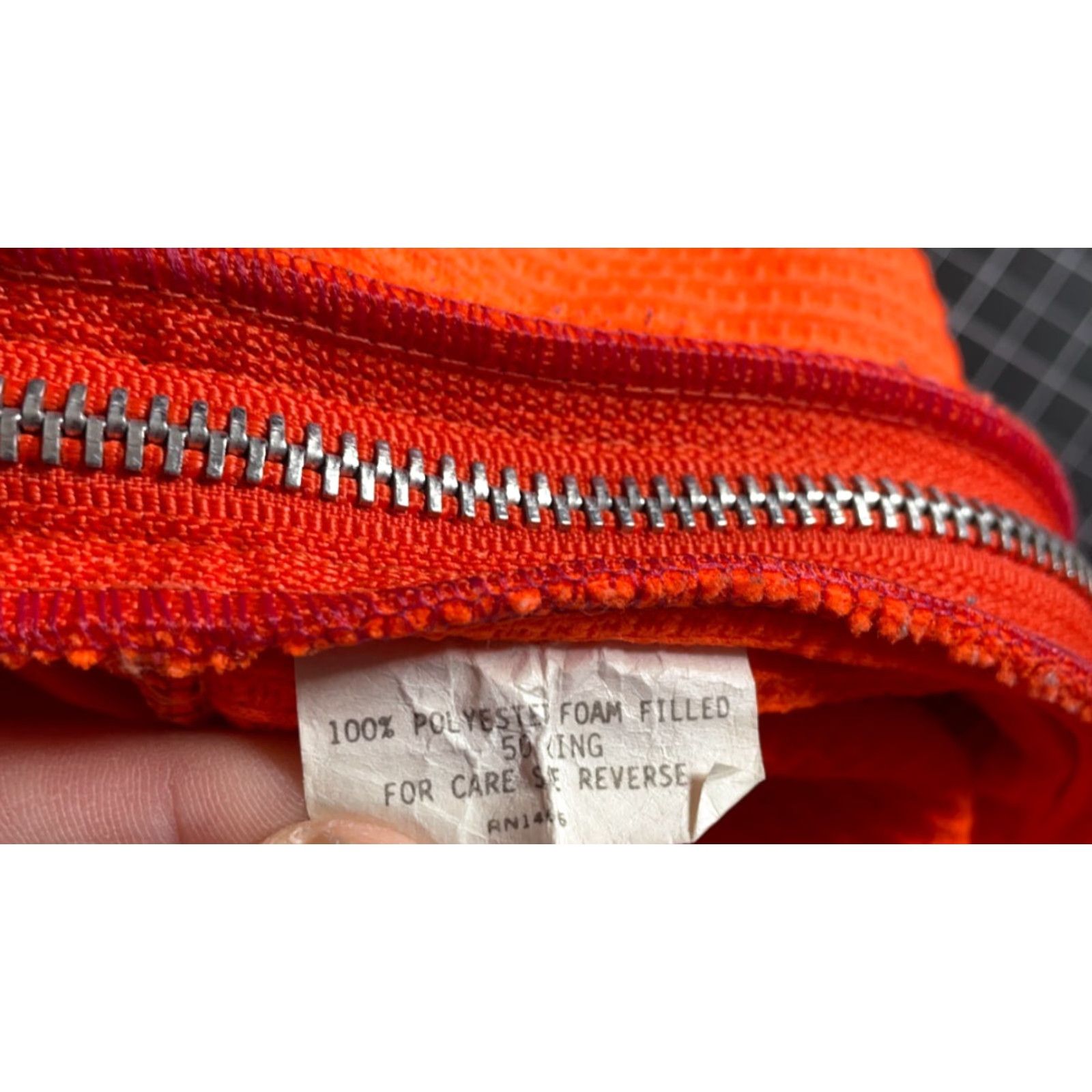 Vintage VINTAGE 80s Thermal Lined Zip Up Hoodie Men's Large Blaze Orange Lightweight Polyester Hoodie Men Large Orange 80s Retro Size US L / EU 52-54 / 3 - 3 Thumbnail