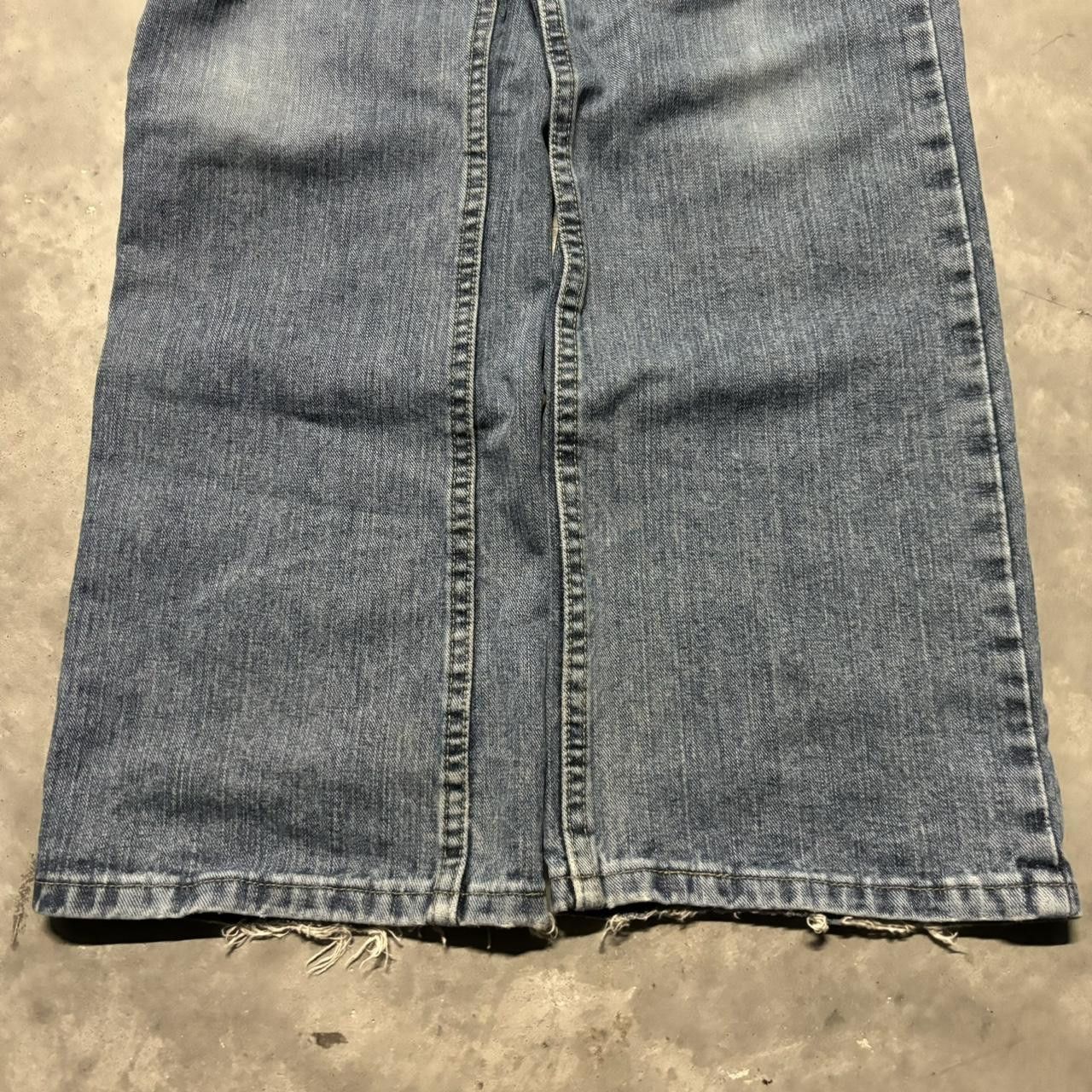 Japanese Brand × Vintage Crazy Vintage Y2K/2000s Grunge Dark Wash Denim Jeans! Size US 31 - 6 Thumbnail