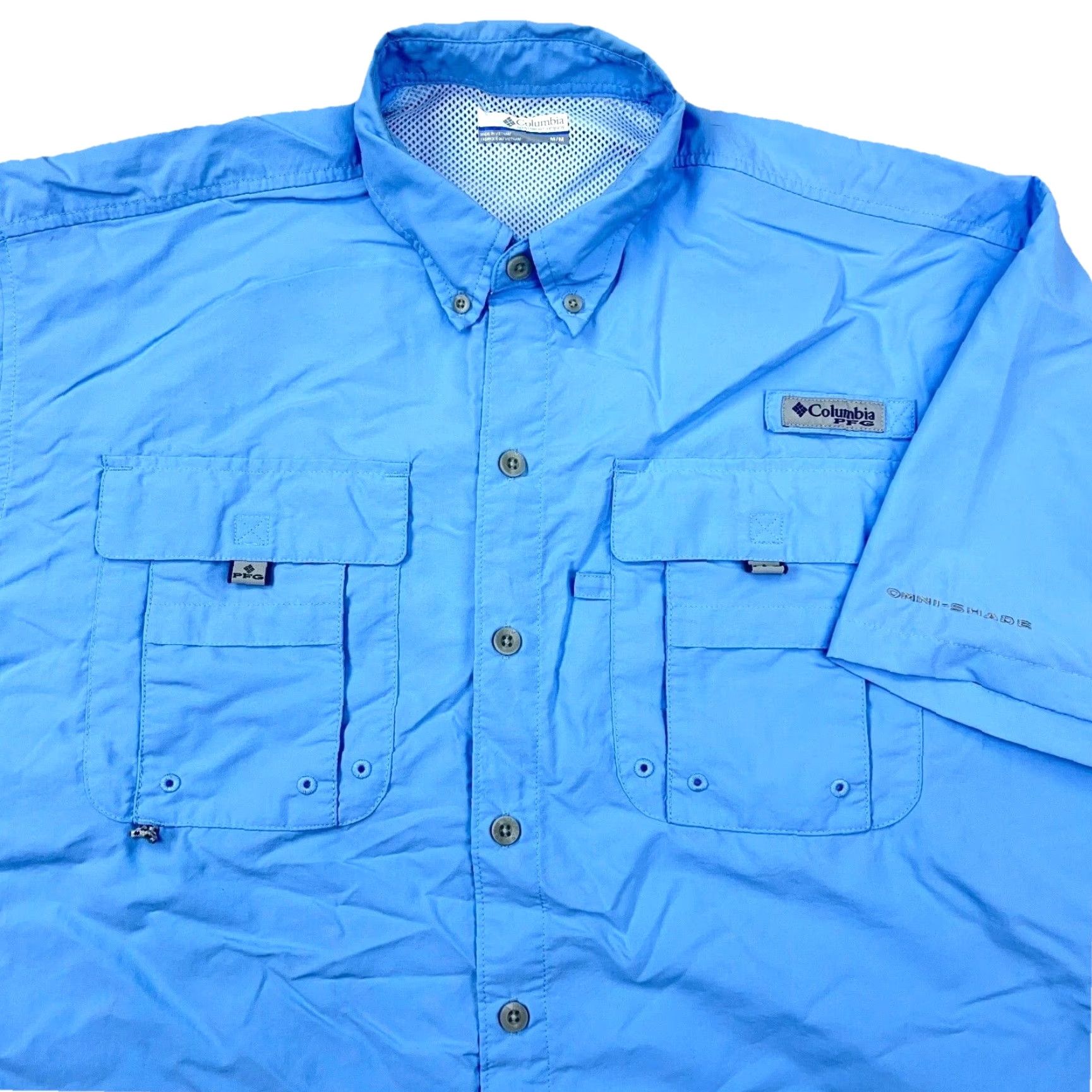 Vintage VINTAGE Columbia PFG Shirt Men Medium Blue Button-Up Camp Outdoor Performance Fishing 07 Size US M / EU 48-50 / 2 - 2 Thumbnail