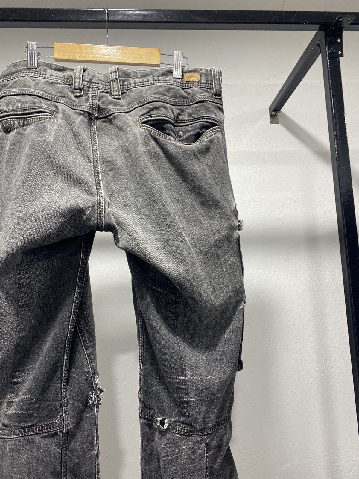 Hysteric Glamour Nicole Washed Black Cargo Denim Pants Lgb Punk Size US 34 / EU 50 - 15 Thumbnail
