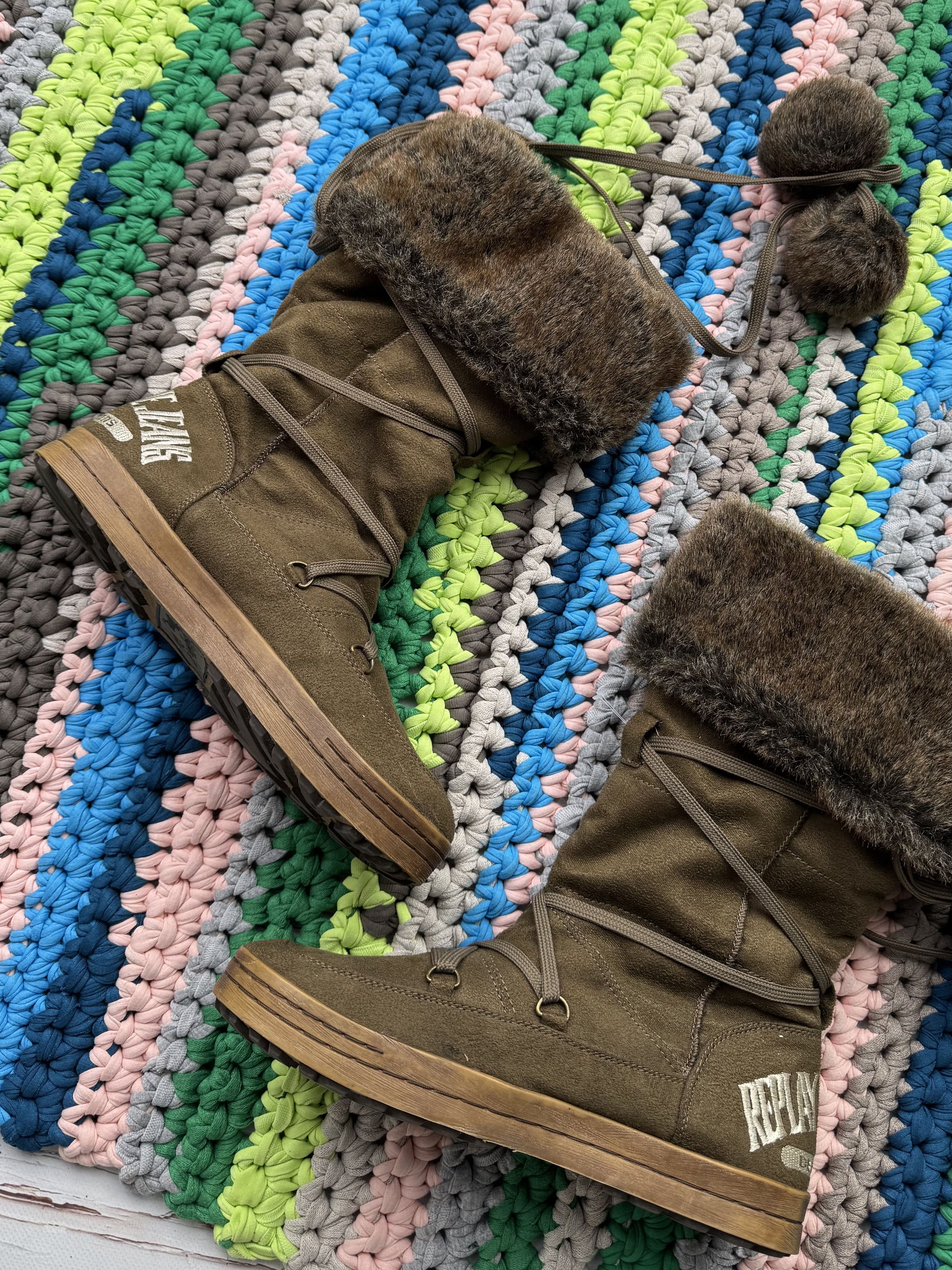Replay Replay Faux Sheepskin Vintage Boots (D10)(D15)(V313) Size US 9 / IT 39 - 5 Thumbnail