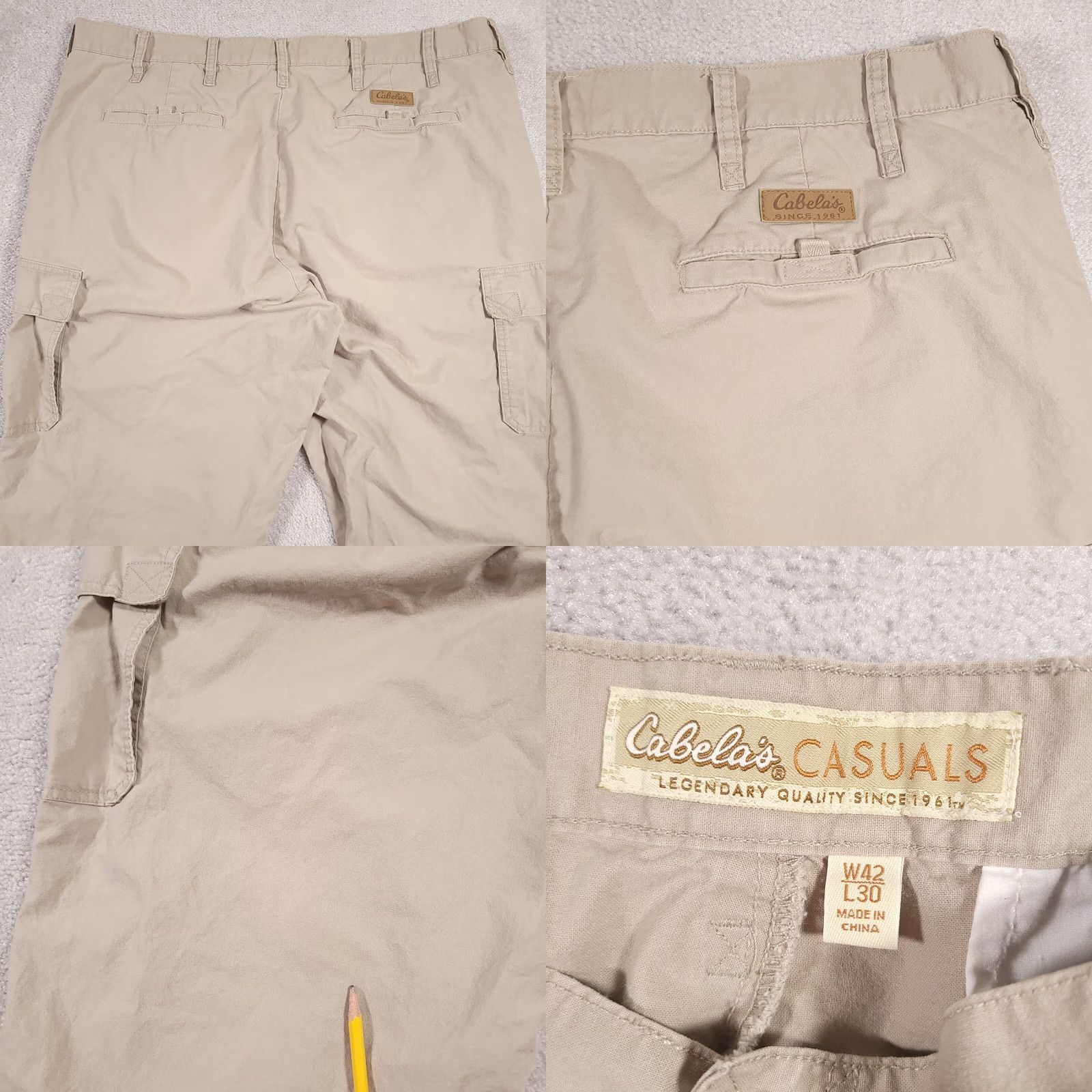 Vintage Cabela's Cargo Pants Mens 42X30 Khaki Utility Hiking Outdoors Workwear Grunge Size US 42 / EU 58 - 9 Thumbnail