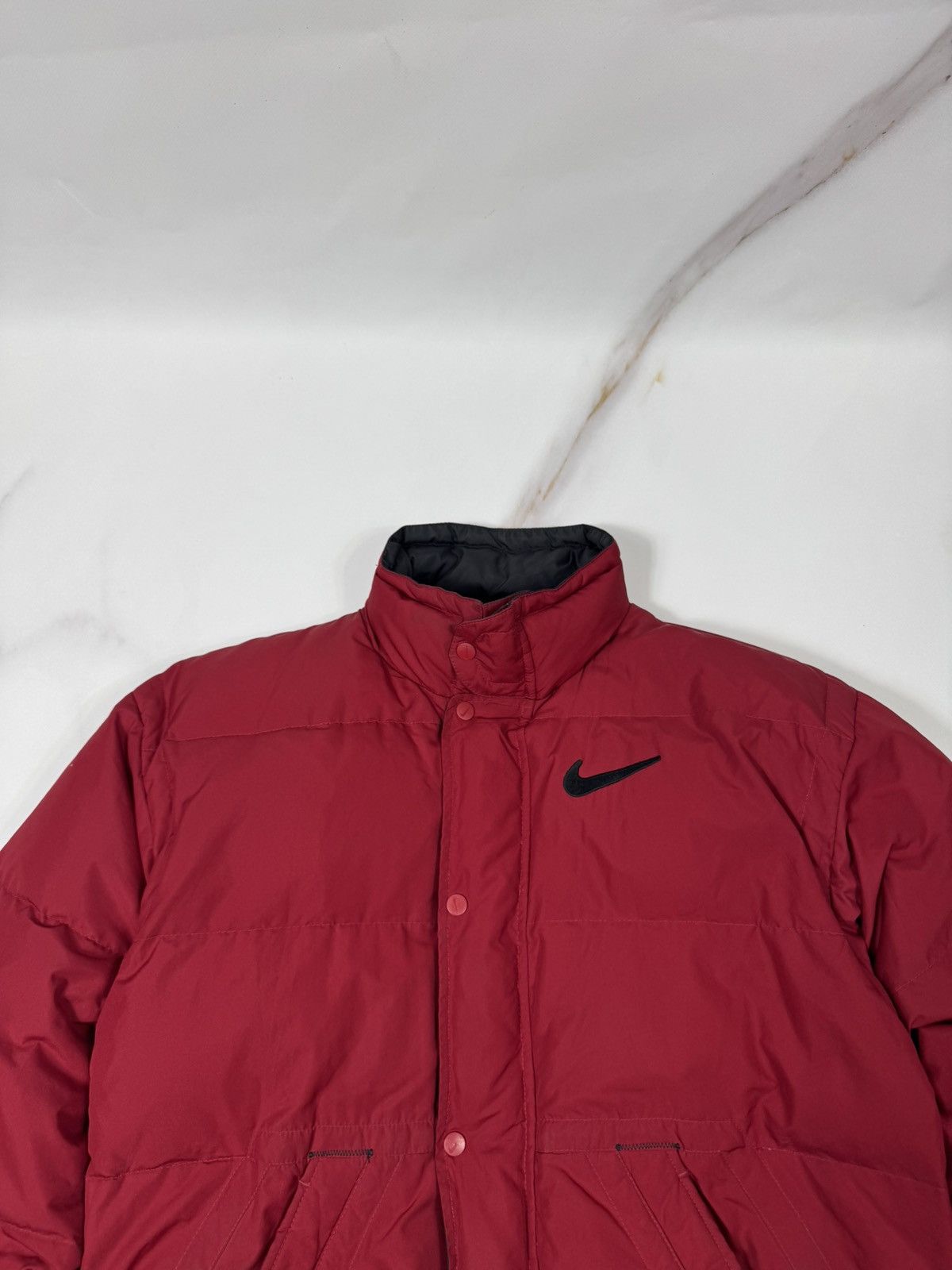 Nike Vintage 90s Nike Big Swoosh Puffer Down Jacket Size US S / EU 44-46 / 1 - 3 Thumbnail