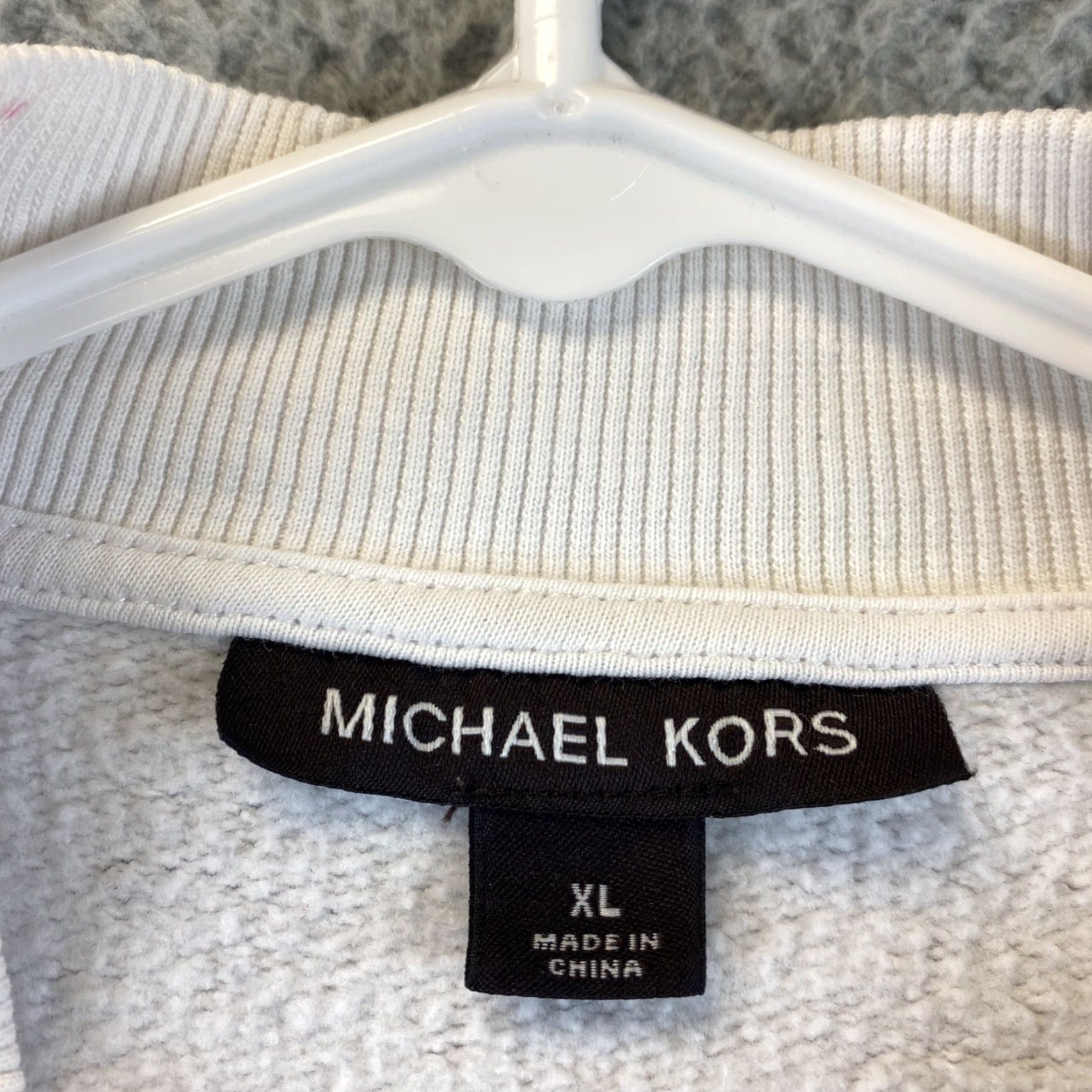 Michael Kors Michael Kors Full Zip Sweater Men's XL White Cotton Casual Business Winter Size US XL / EU 56 / 4 - 5 Thumbnail