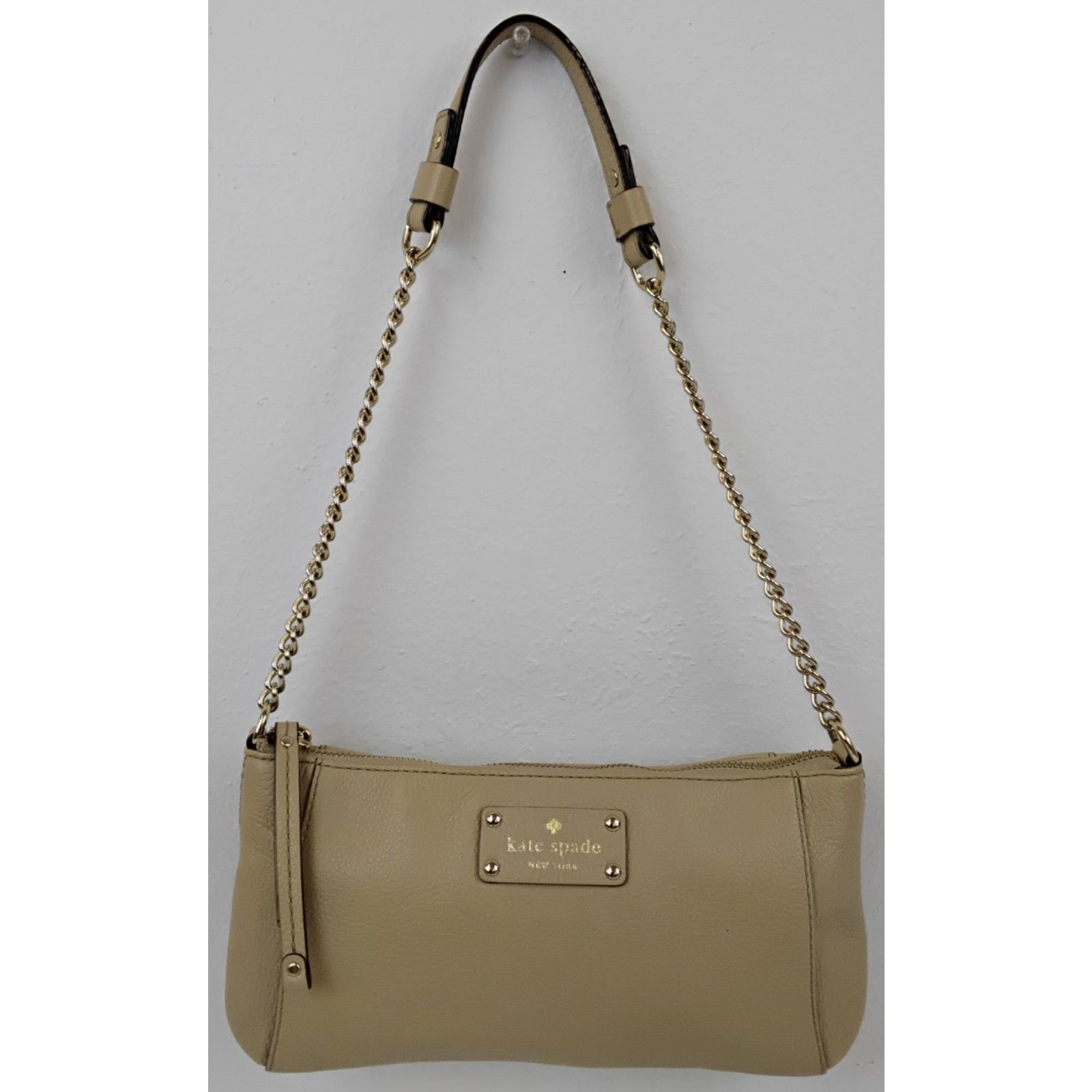 Kate Spade Kate Spade Mini Shoulder Bag Tan Pebbled Leather Purse Size ONE SIZE - 3 Thumbnail