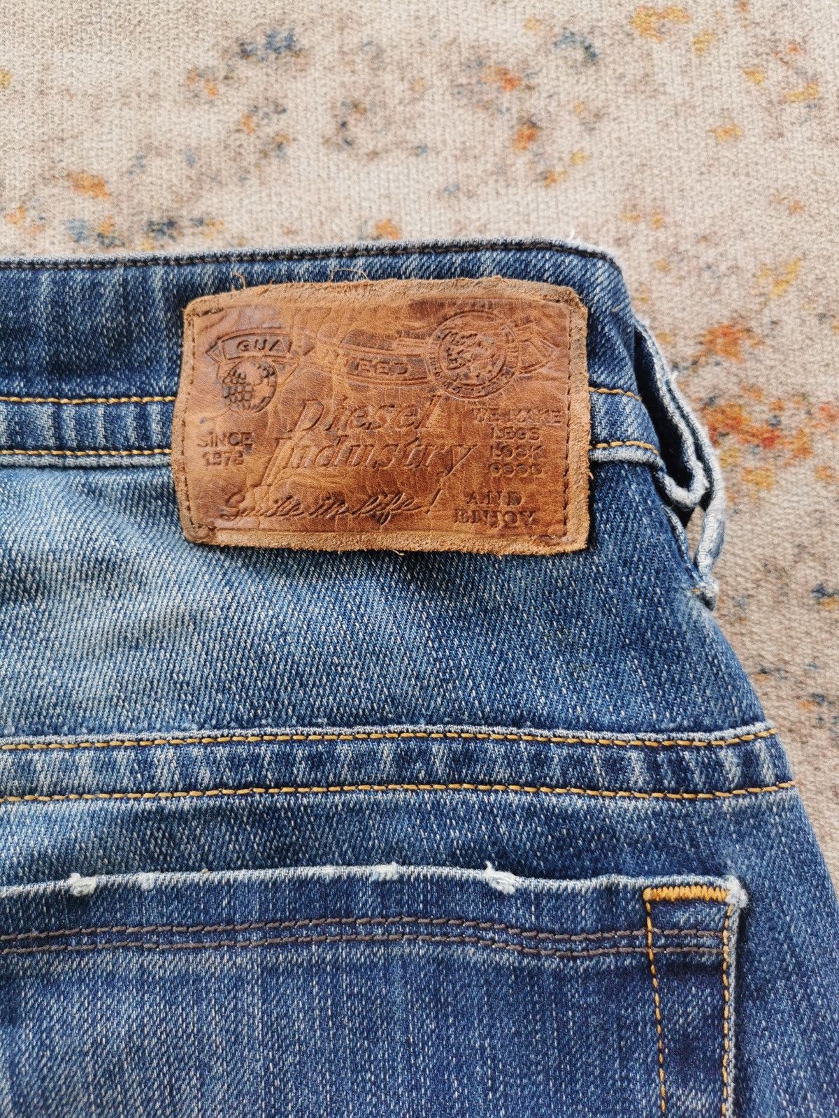 14th Addiction × Diesel × If Six Was Nine Diesel Thavar Slim Stretch Distressed Denim Jeans Size US 32 / EU 48 - 7 Thumbnail